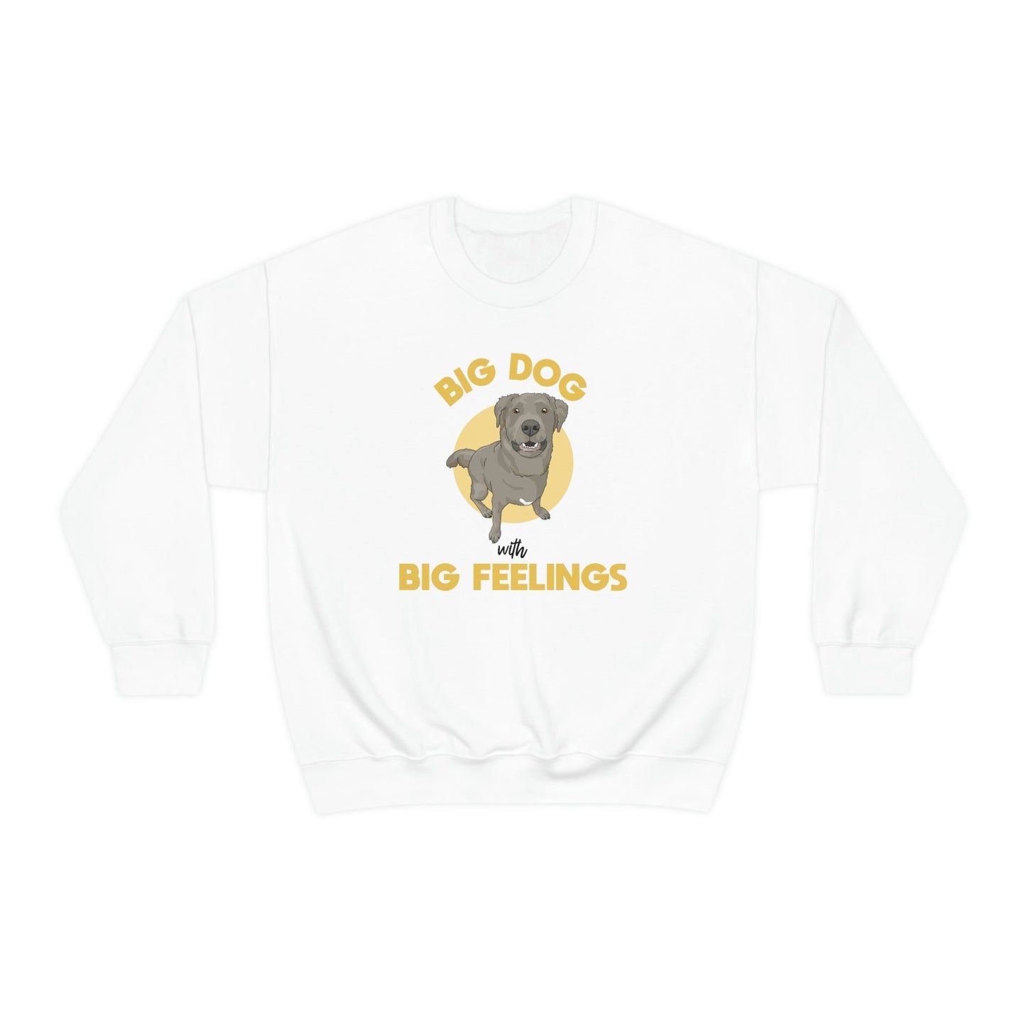Big Dog With Big Feelings | Crewneck Sweatshirt - Detezi Designs-13284936862880064727