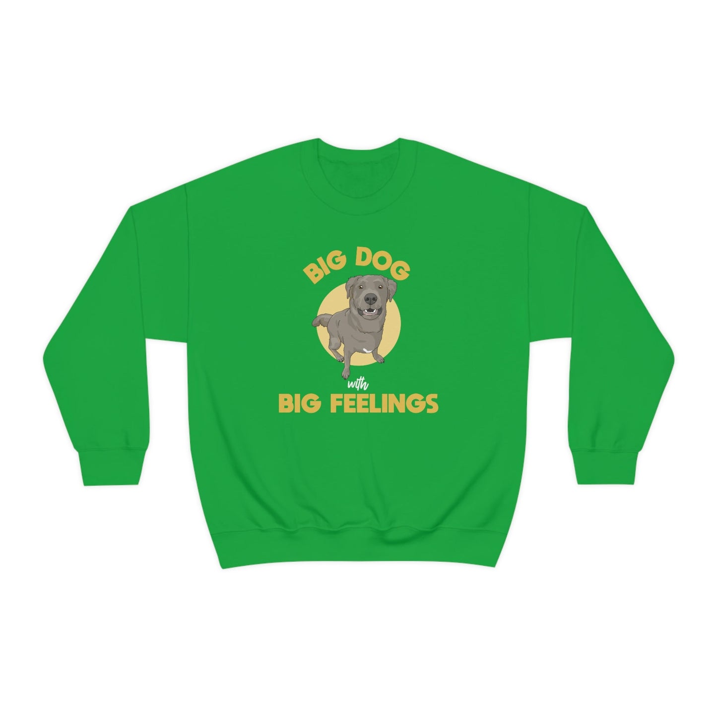 Big Dog With Big Feelings | Crewneck Sweatshirt - Detezi Designs-29760350838847065413