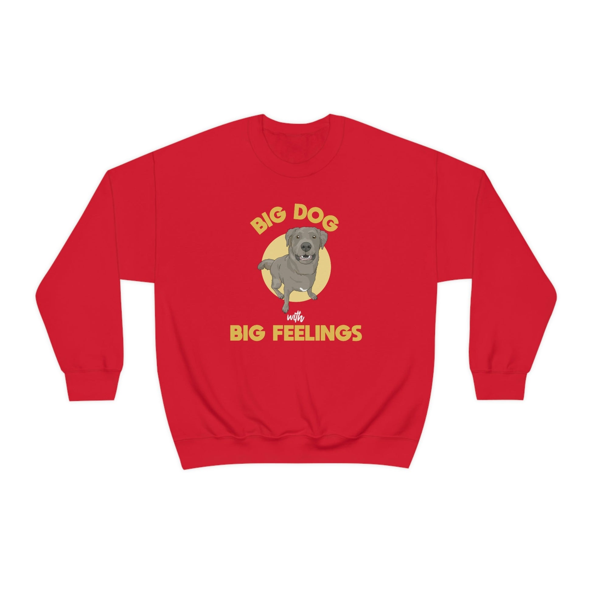 Big Dog With Big Feelings | Crewneck Sweatshirt - Detezi Designs-60734776989131474830