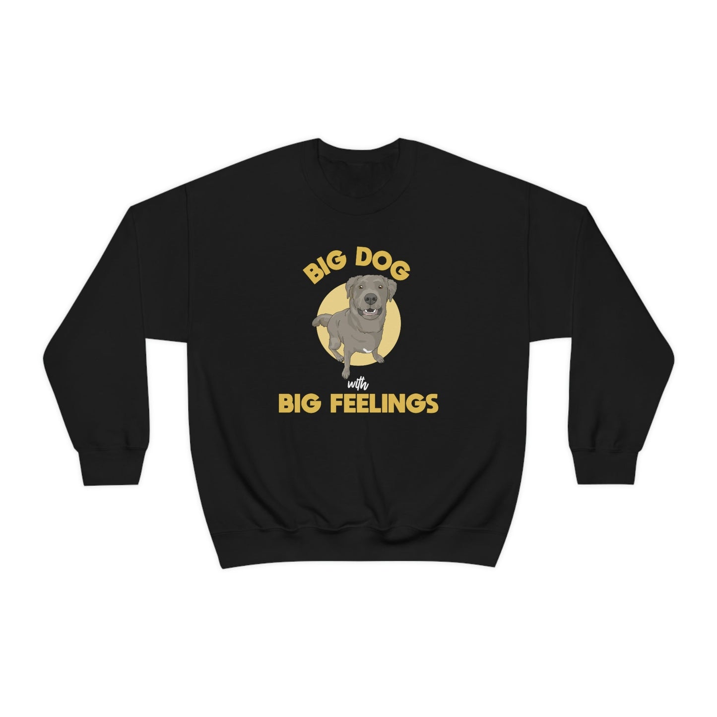 Big Dog With Big Feelings | Crewneck Sweatshirt - Detezi Designs-62712017353429918626