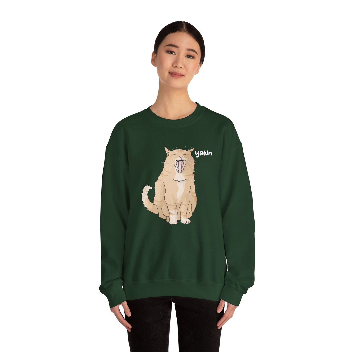 Big Yawn | Crewneck Sweatshirt - Detezi Designs-10614374984780813940