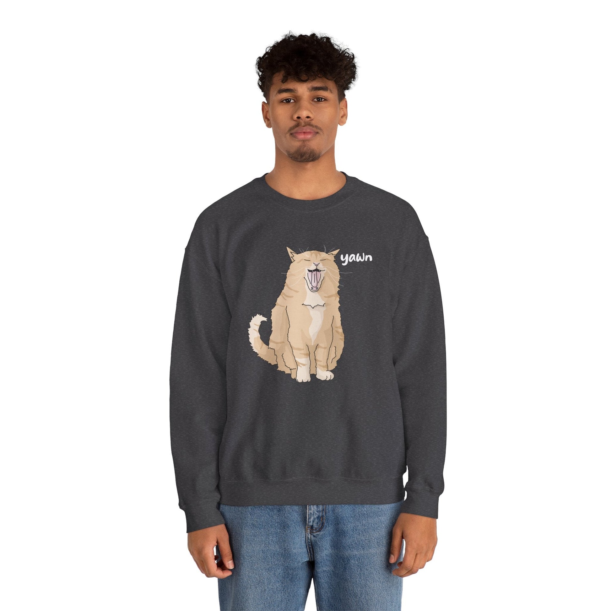 Big Yawn | Crewneck Sweatshirt - Detezi Designs-10614374984780813940