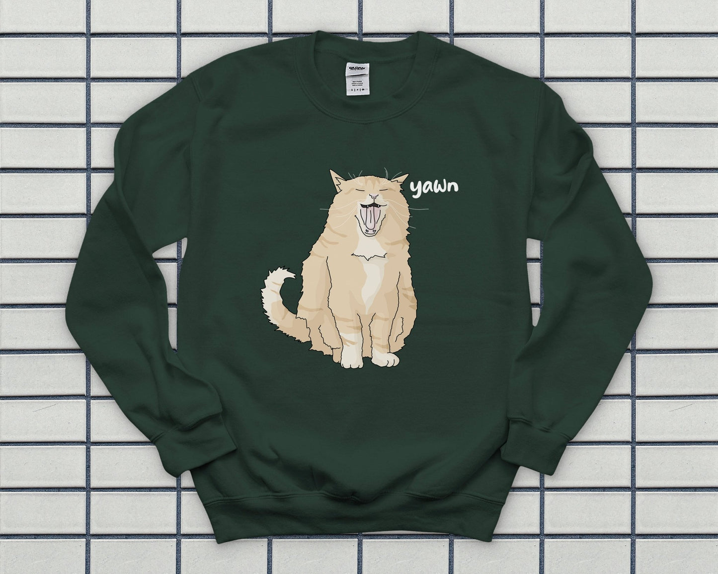 Big Yawn | Crewneck Sweatshirt - Detezi Designs-20355328683489585049