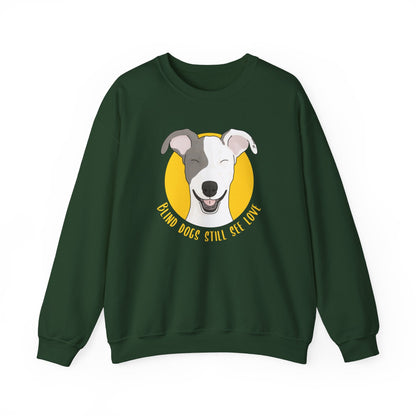 Blind Dogs Still See Love | Crewneck Sweatshirt - Detezi Designs-14746881508205121274