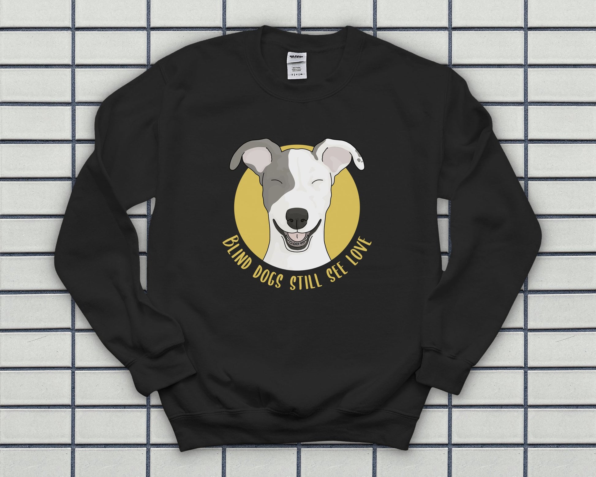 Blind Dogs Still See Love | Crewneck Sweatshirt - Detezi Designs-16718023656518434131