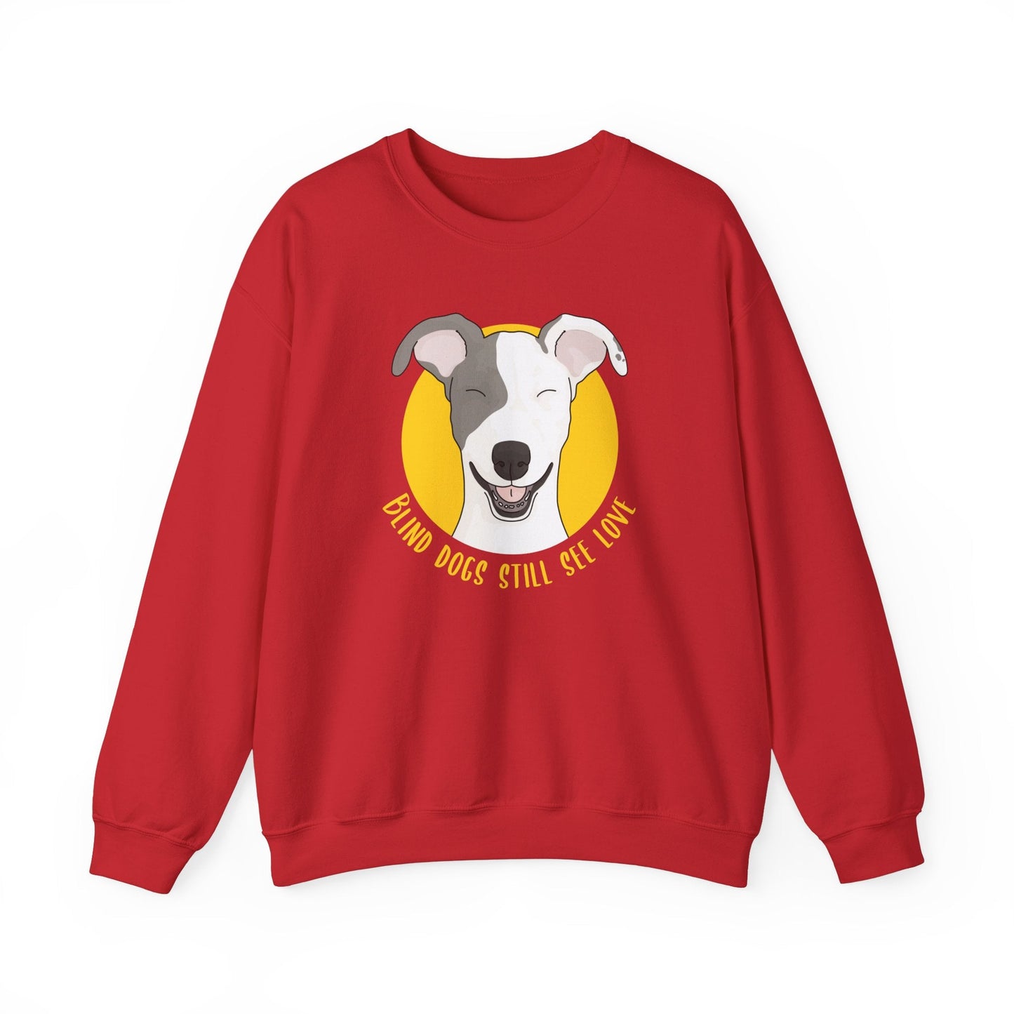 Blind Dogs Still See Love | Crewneck Sweatshirt - Detezi Designs-29104022692955838319