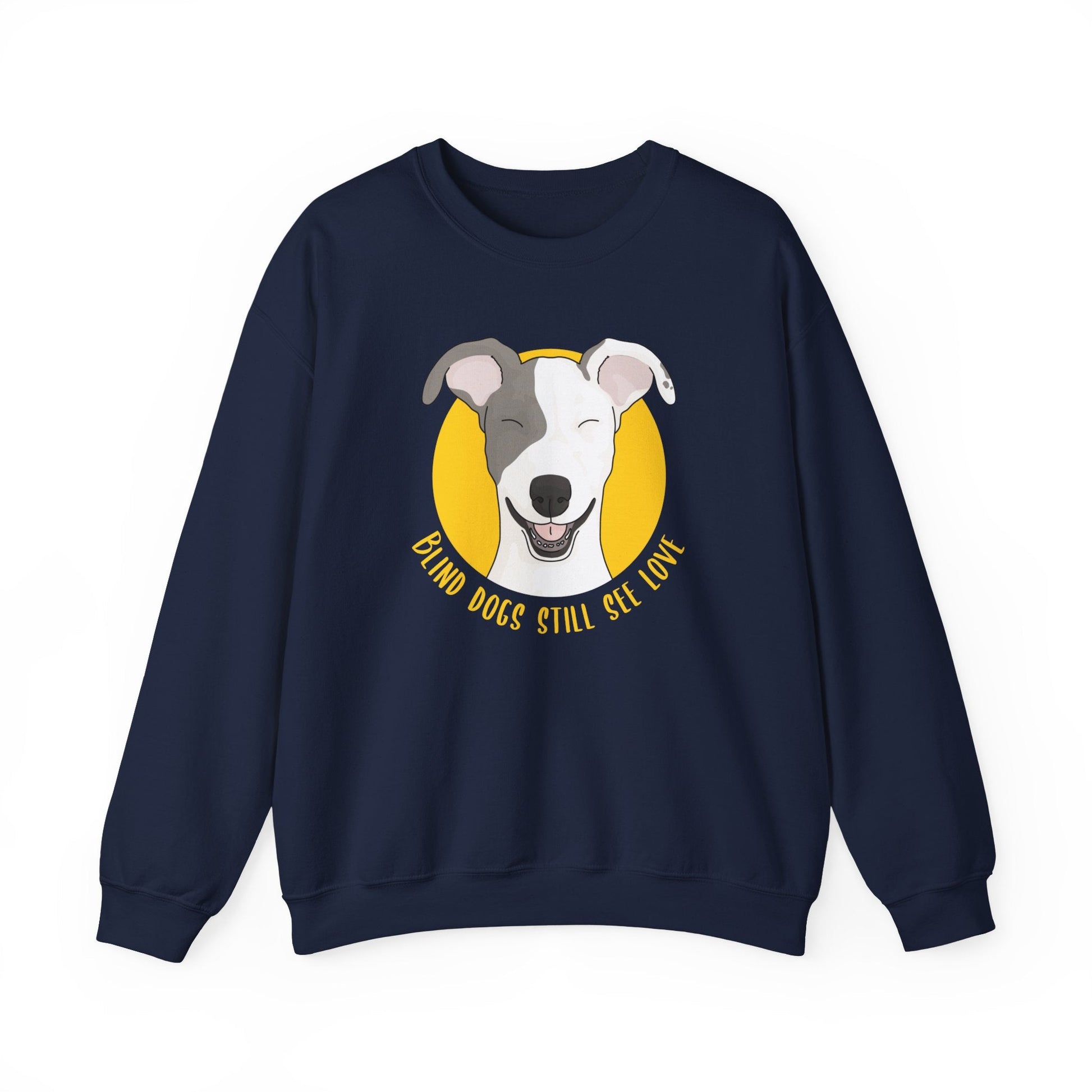 Blind Dogs Still See Love | Crewneck Sweatshirt - Detezi Designs-33847032957286698155