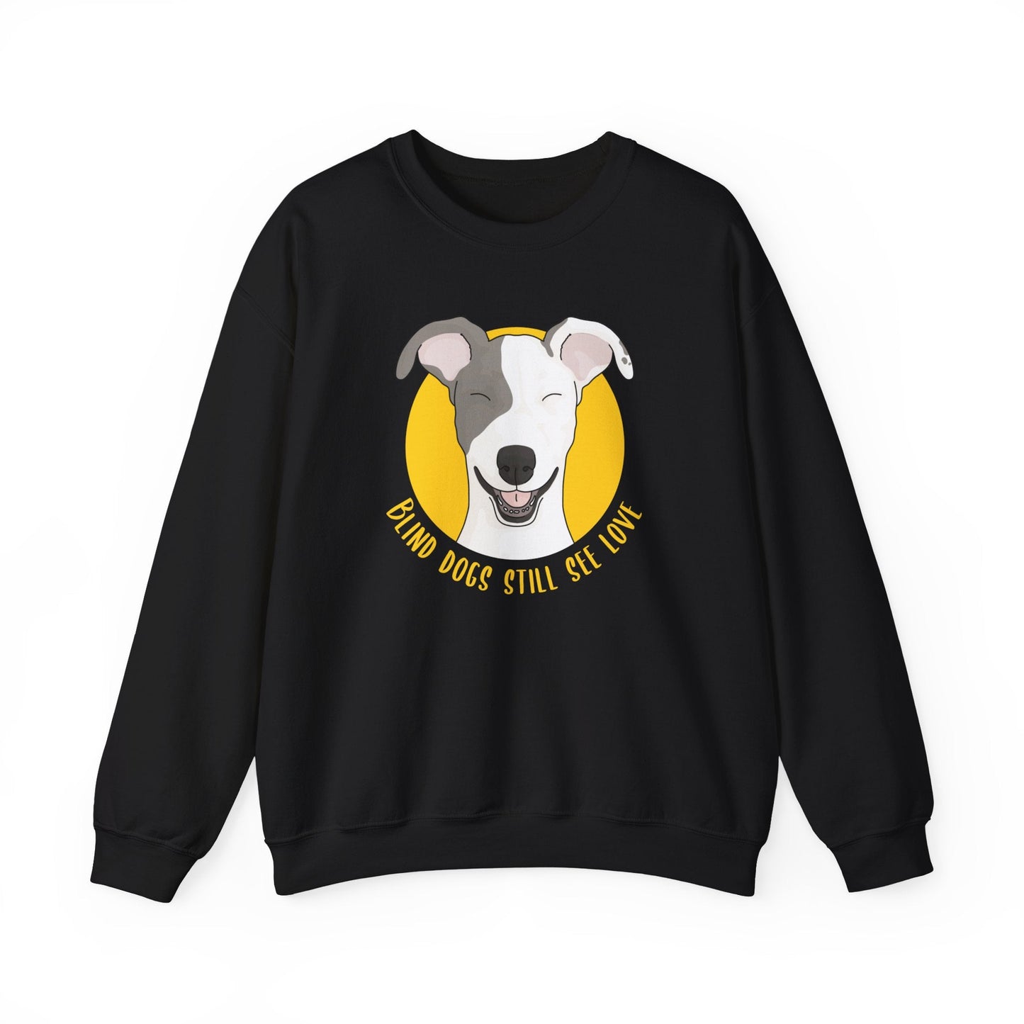 Blind Dogs Still See Love | Crewneck Sweatshirt - Detezi Designs-79581747385321190292