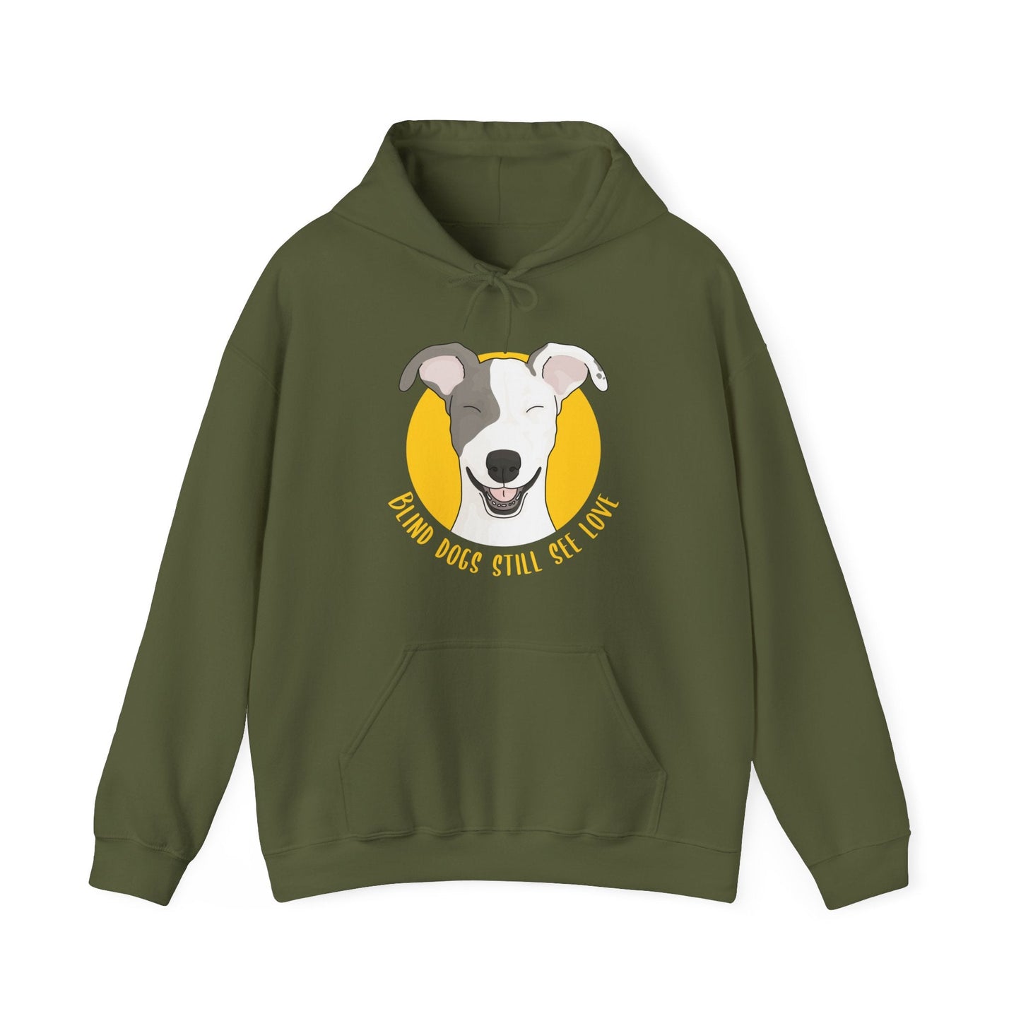 Blind Dogs Still See Love | Hooded Sweatshirt - Detezi Designs-14150021291360216084