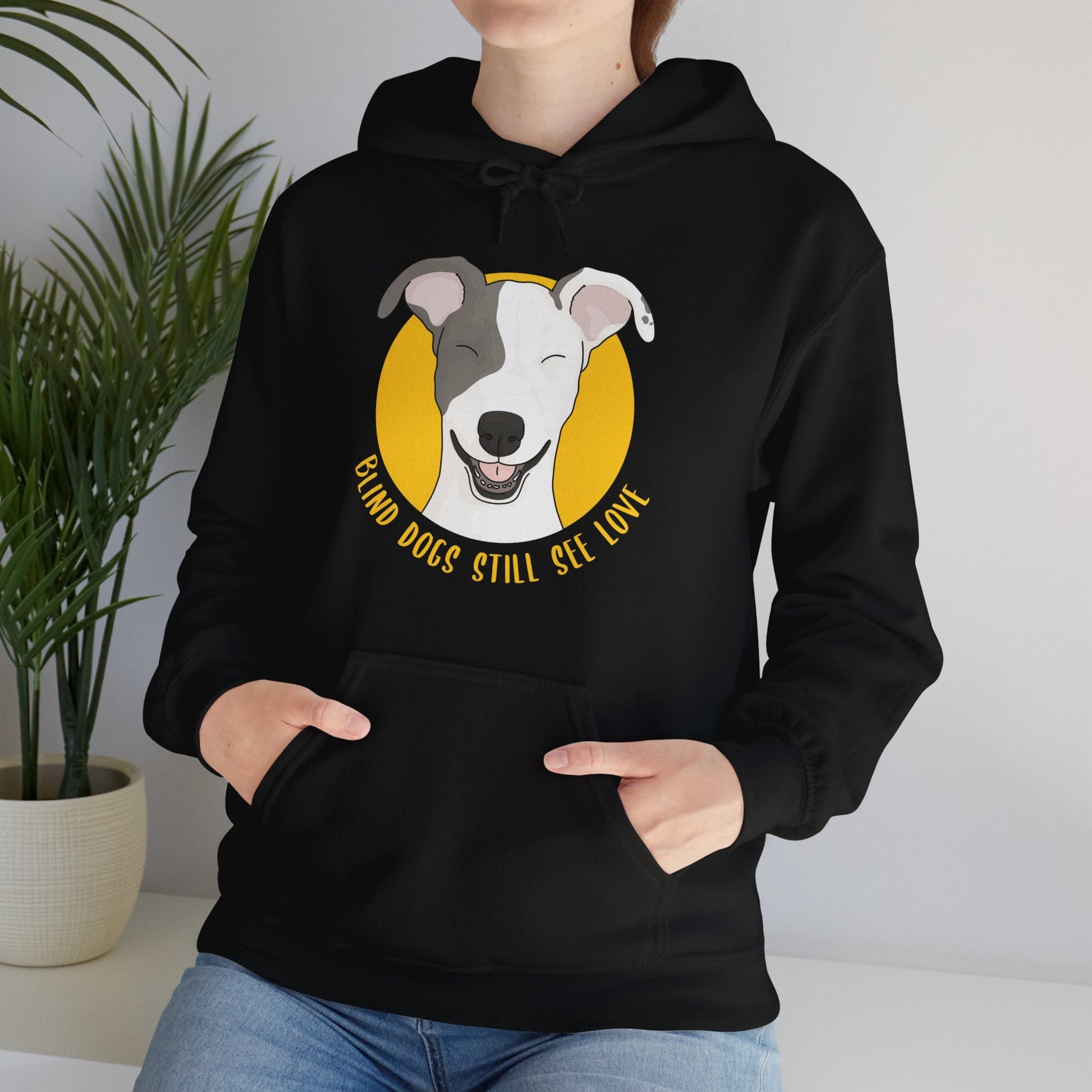 Blind Dogs Still See Love | Hooded Sweatshirt - Detezi Designs-14150021291360216084