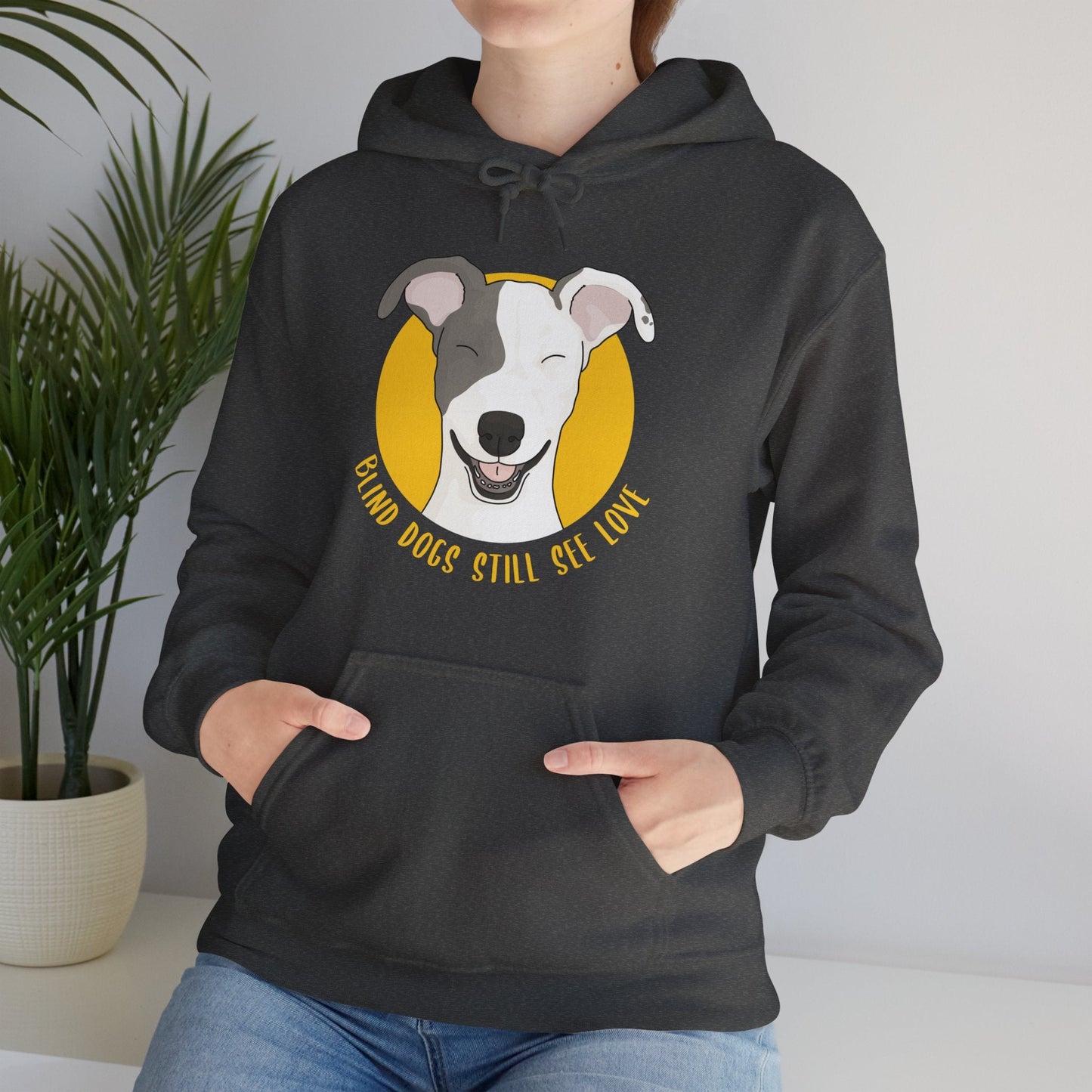 Blind Dogs Still See Love | Hooded Sweatshirt - Detezi Designs-14150021291360216084