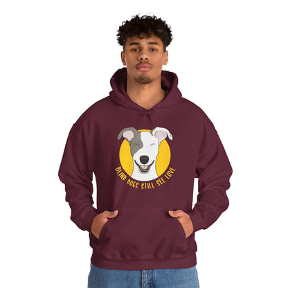 Blind Dogs Still See Love | Hooded Sweatshirt - Detezi Designs-14150021291360216084