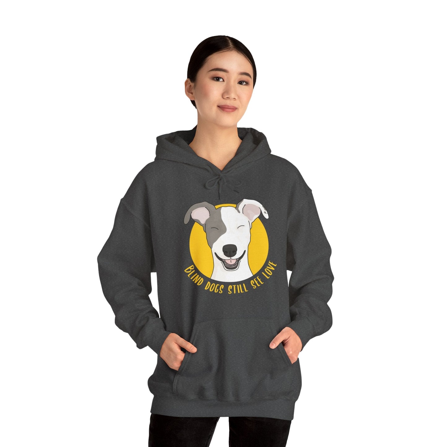 Blind Dogs Still See Love | Hooded Sweatshirt - Detezi Designs-14150021291360216084