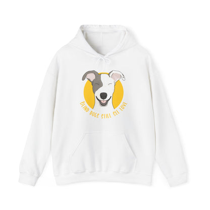 Blind Dogs Still See Love | Hooded Sweatshirt - Detezi Designs-17019240577483239765