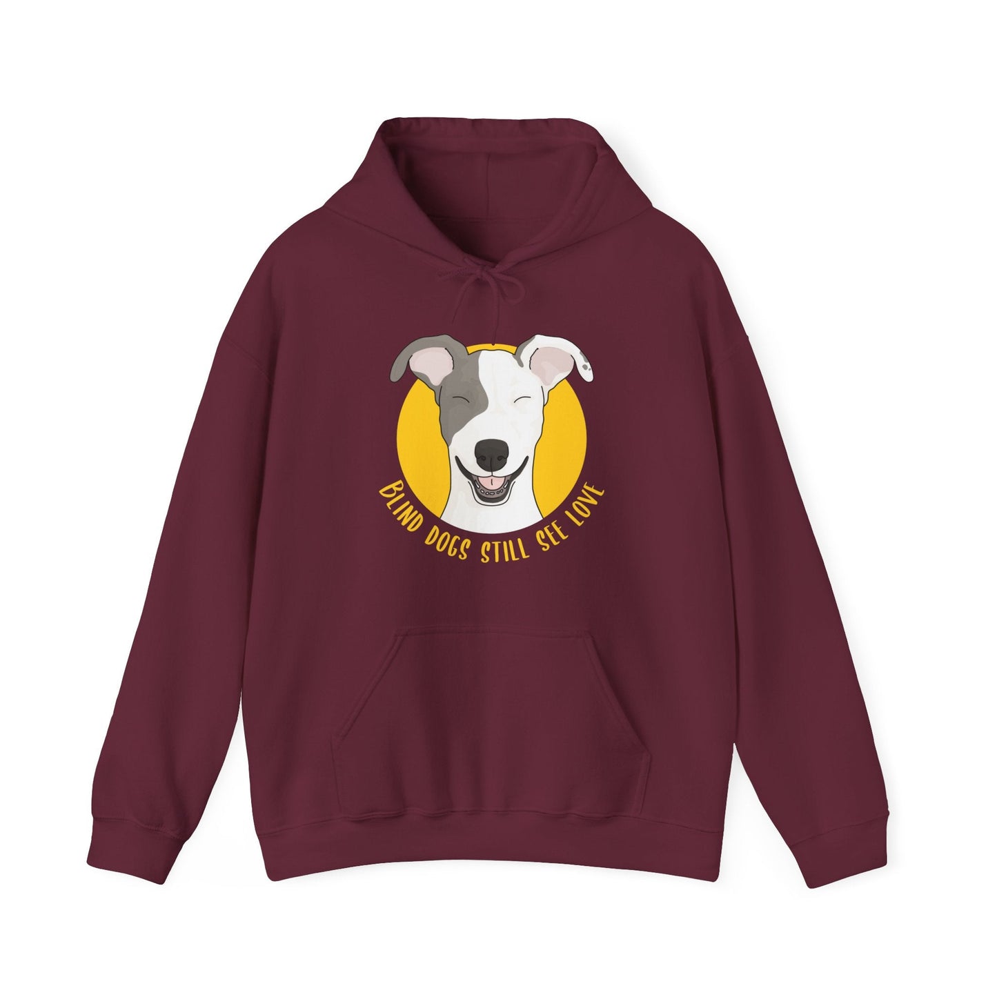 Blind Dogs Still See Love | Hooded Sweatshirt - Detezi Designs-18448685744210836138