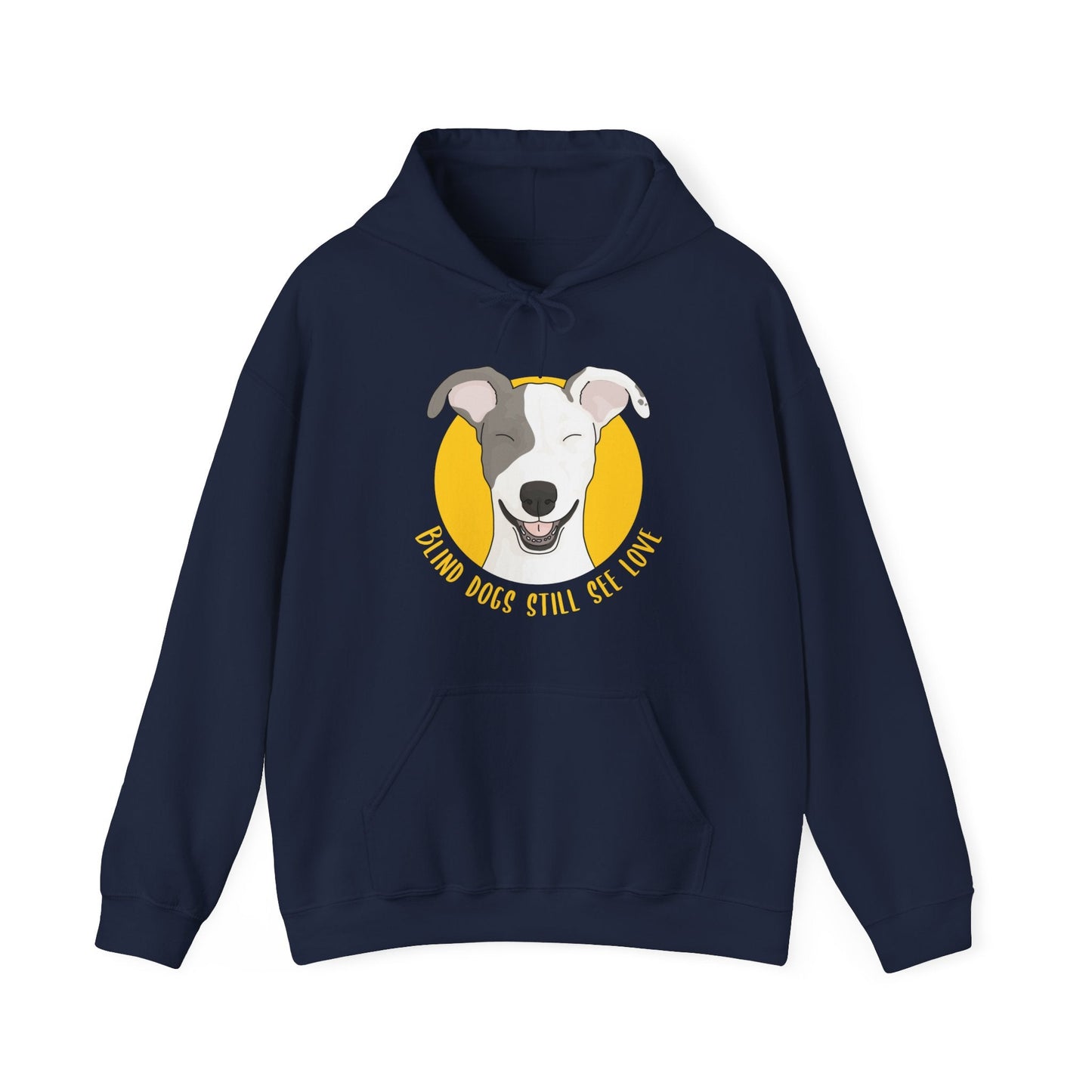 Blind Dogs Still See Love | Hooded Sweatshirt - Detezi Designs-25284311328676070328