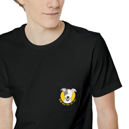 Blind Dogs Still See Love | Pocket T-shirt - Detezi Designs-31190166439259222195