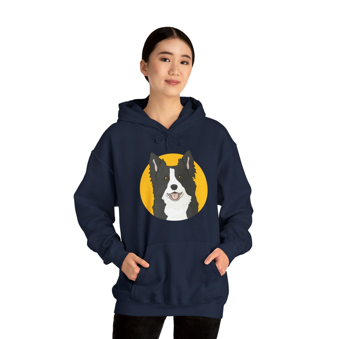 Border Collie | Hooded Sweatshirt - Detezi Designs-74842476572370756551