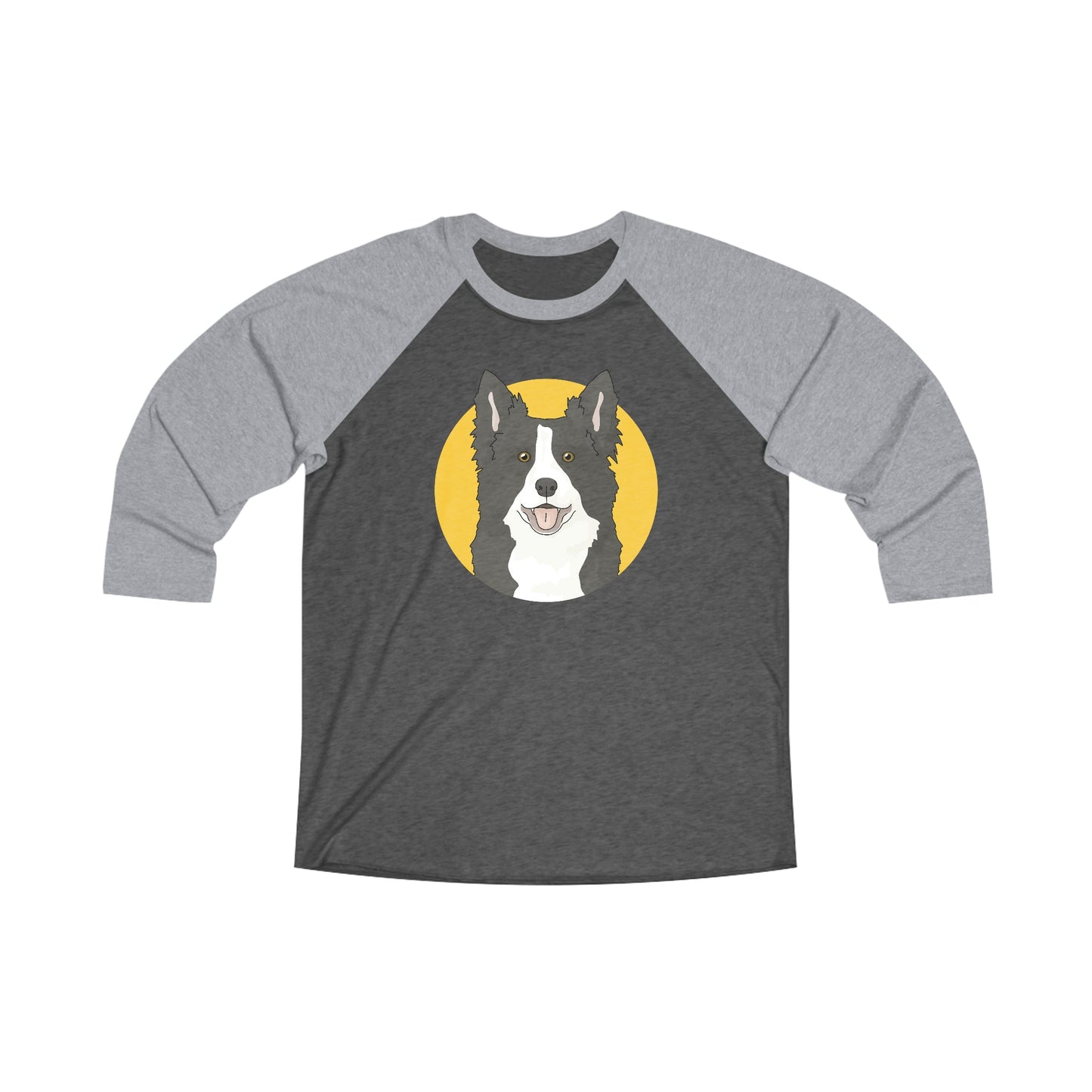 Border Collie | Unisex 3\4 Sleeve Tee - Detezi Designs-25201840712968149746