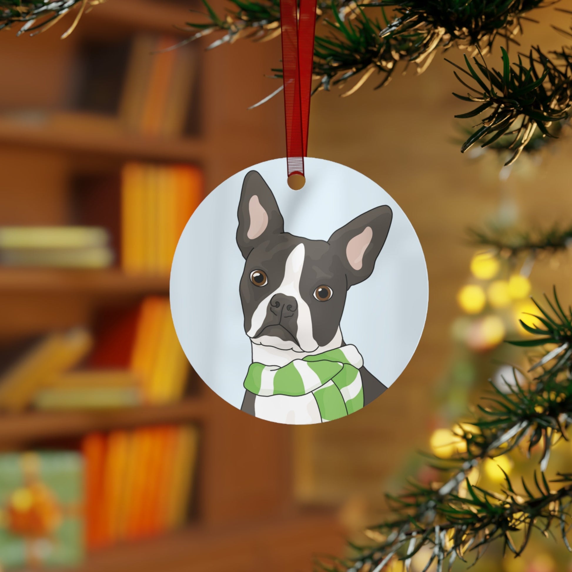 Boston Terrier | 2023 Holiday Ornament - Detezi Designs-84742785449496446007