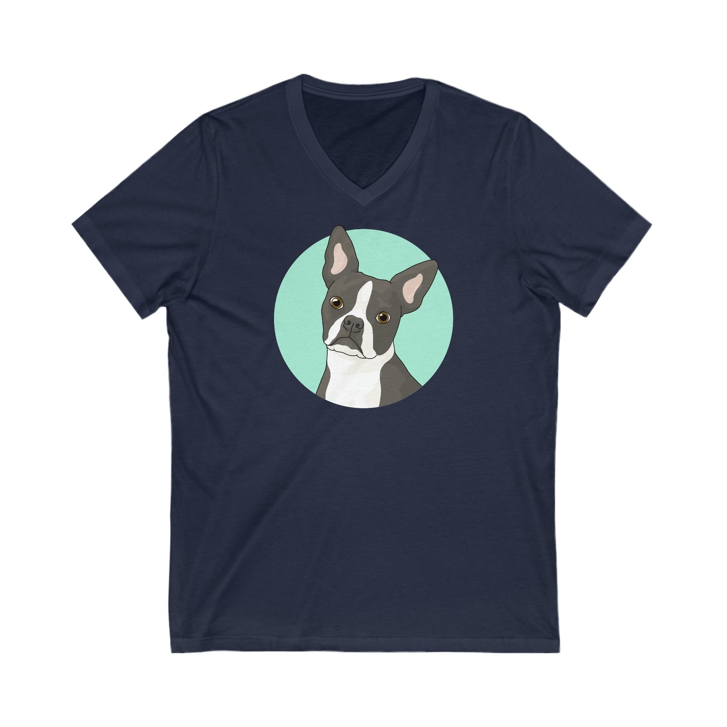 Boston Terrier | Unisex V-Neck Tee - Detezi Designs-11335930545253453873