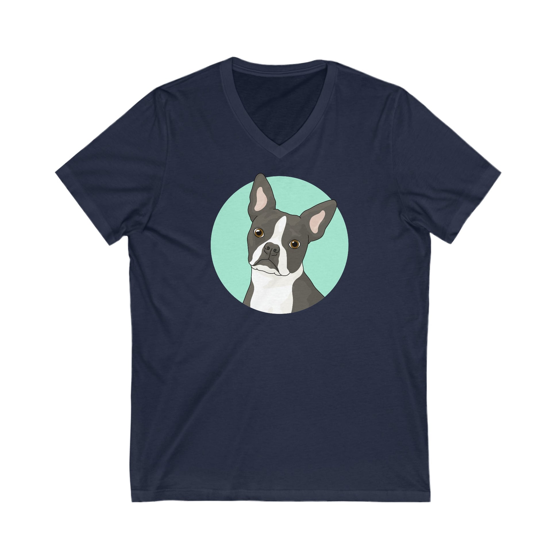 Boston Terrier | Unisex V-Neck Tee - Detezi Designs-11335930545253453873