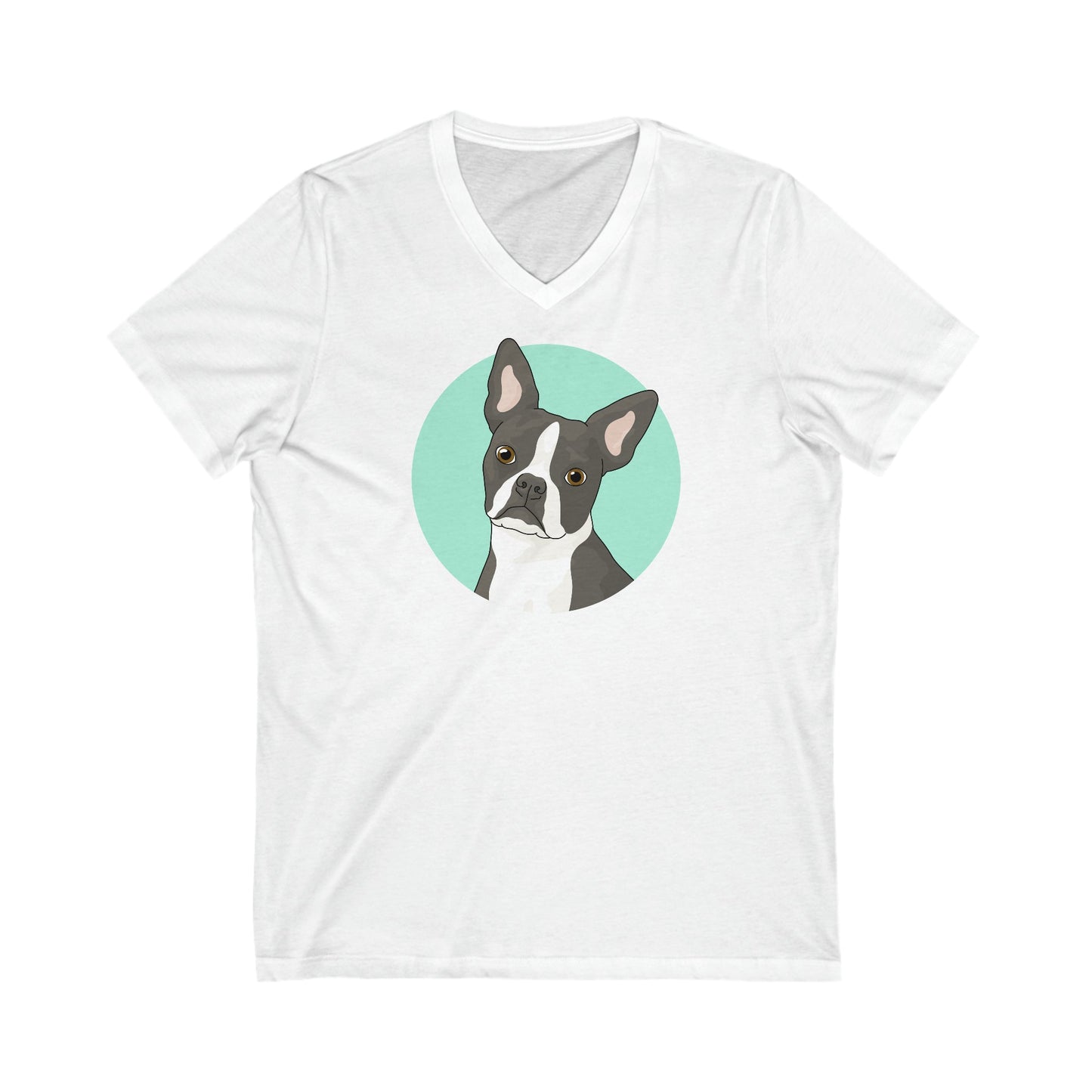 Boston Terrier | Unisex V-Neck Tee - Detezi Designs-28599533419305883511