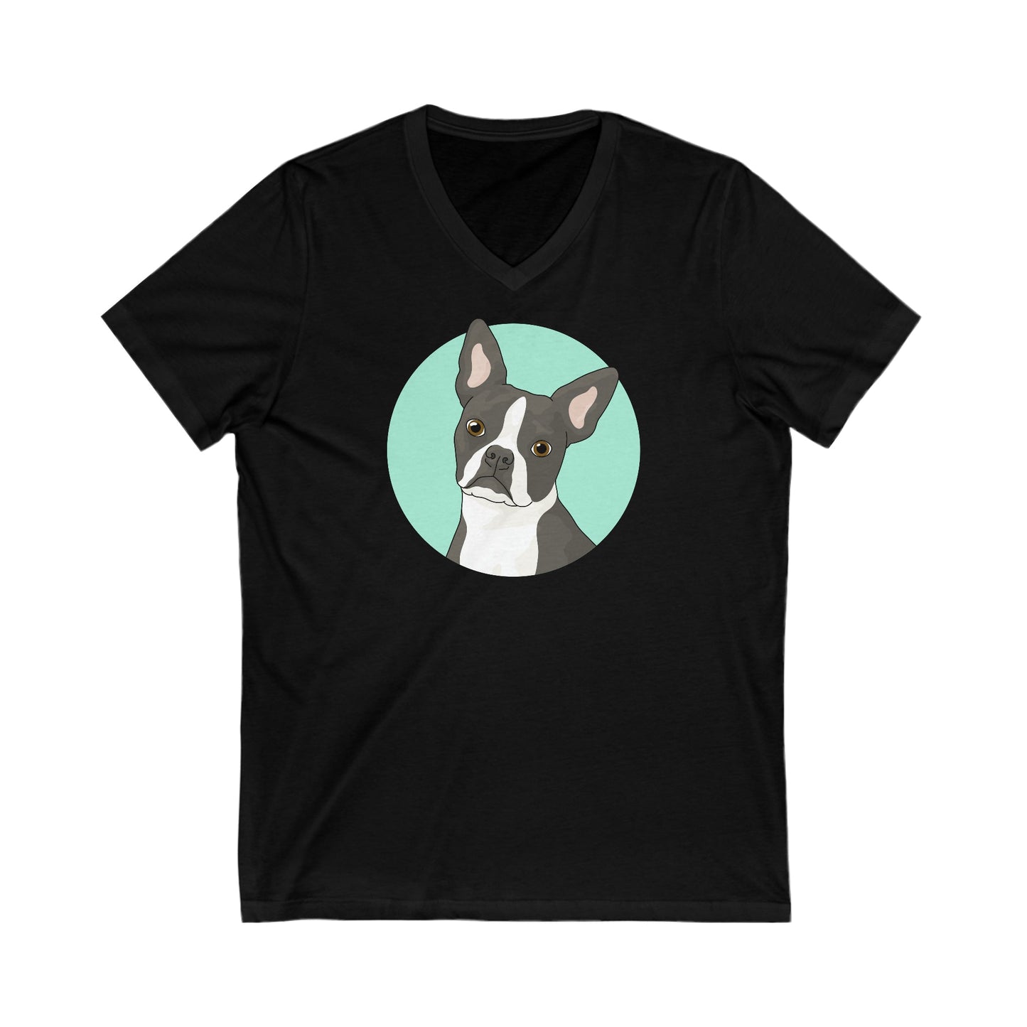 Boston Terrier | Unisex V-Neck Tee - Detezi Designs-29715633451277699430