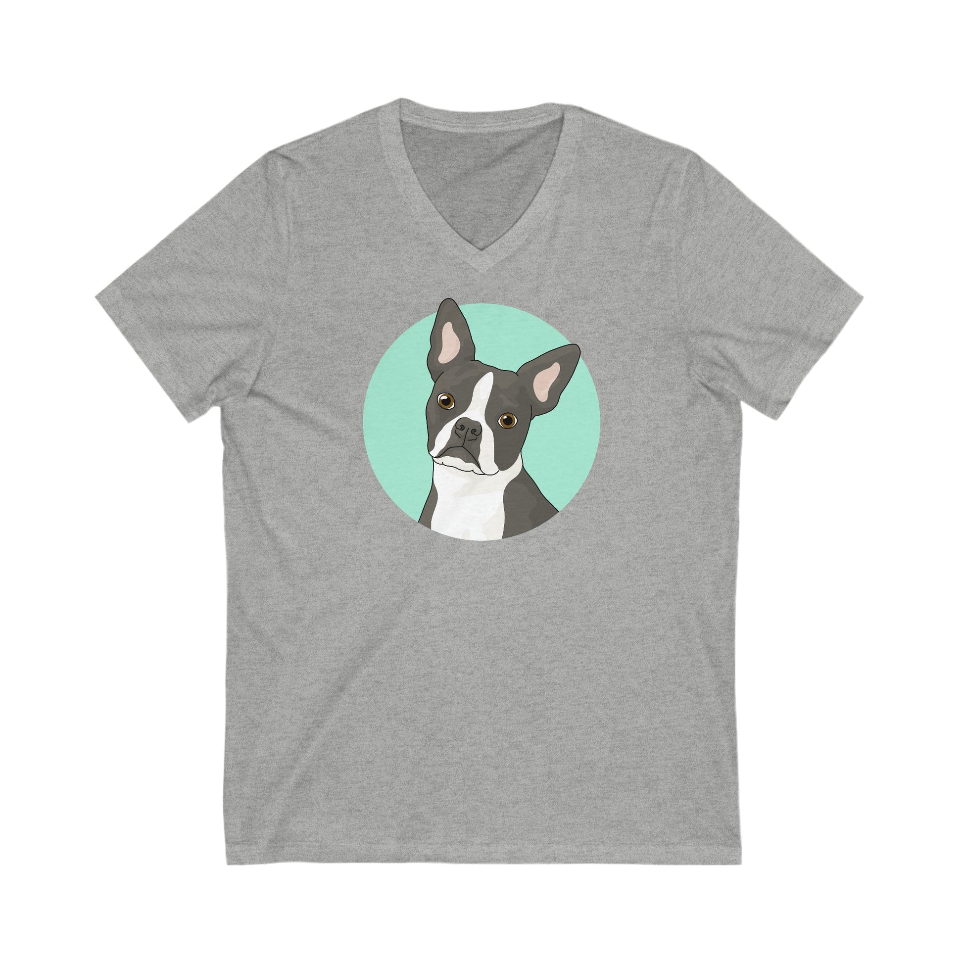 Boston Terrier | Unisex V-Neck Tee - Detezi Designs-29823733212292910556