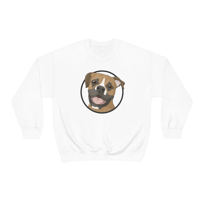 Boxer Circle | Crewneck Sweatshirt - Detezi Designs-18161089522095425911