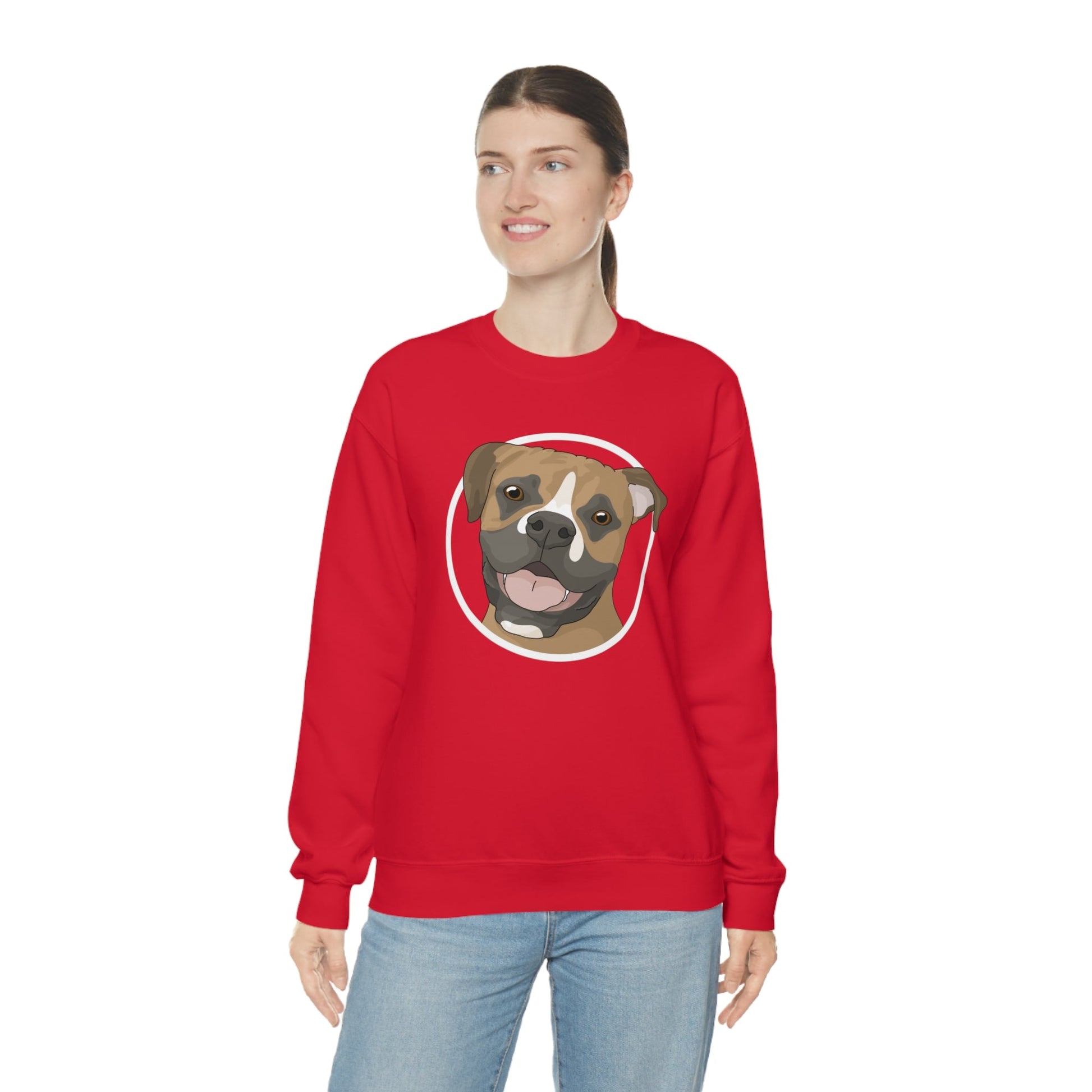 Boxer Circle | Crewneck Sweatshirt - Detezi Designs-23830513541044764063