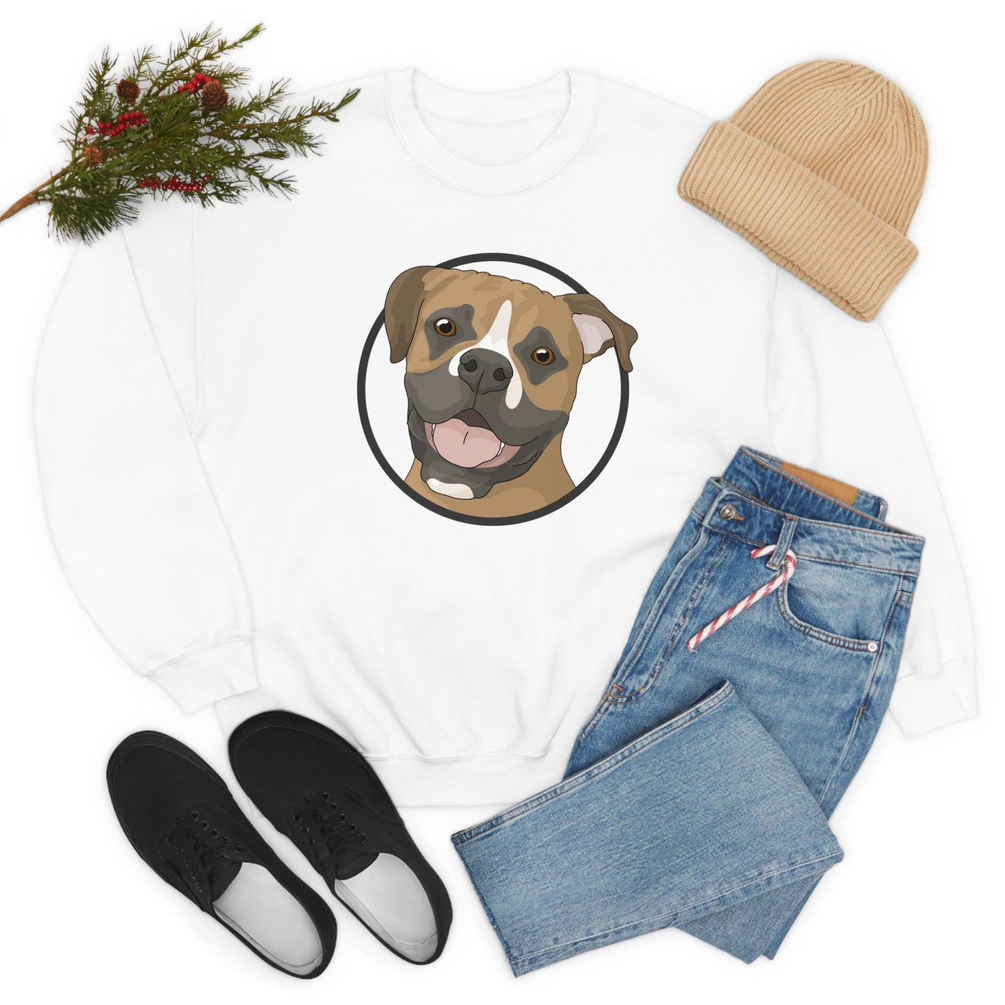 Boxer Circle | Crewneck Sweatshirt - Detezi Designs-23830513541044764063