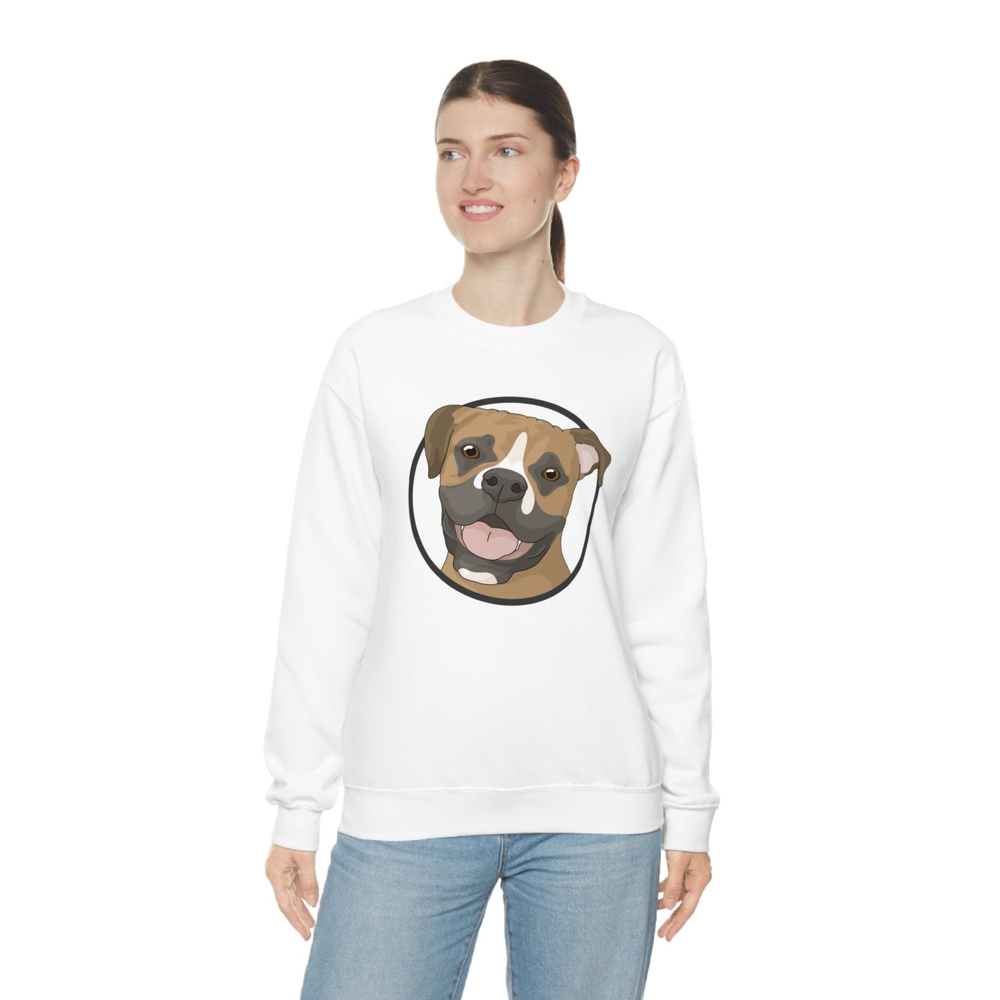 Boxer Circle | Crewneck Sweatshirt - Detezi Designs-23830513541044764063