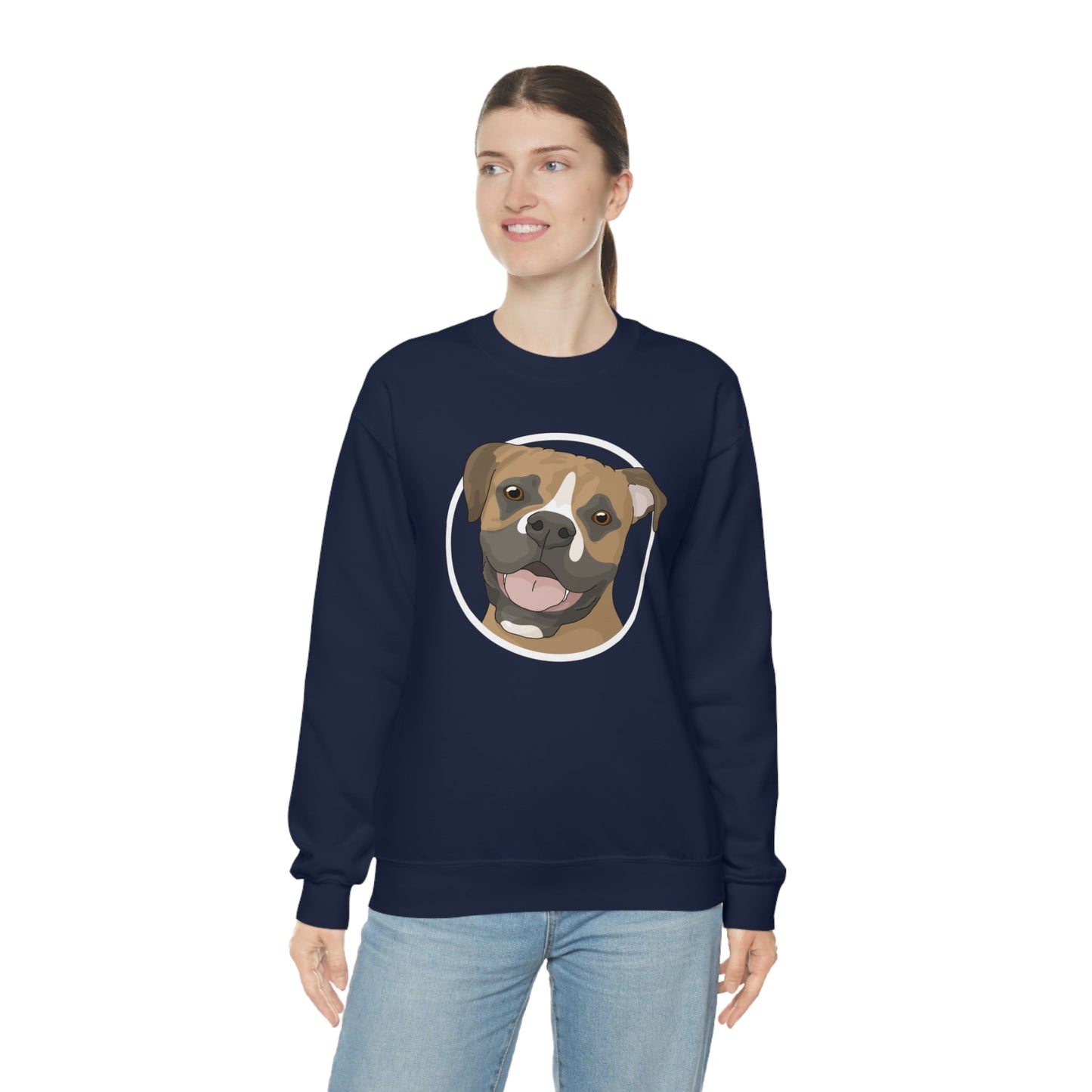 Boxer Circle | Crewneck Sweatshirt - Detezi Designs-23830513541044764063