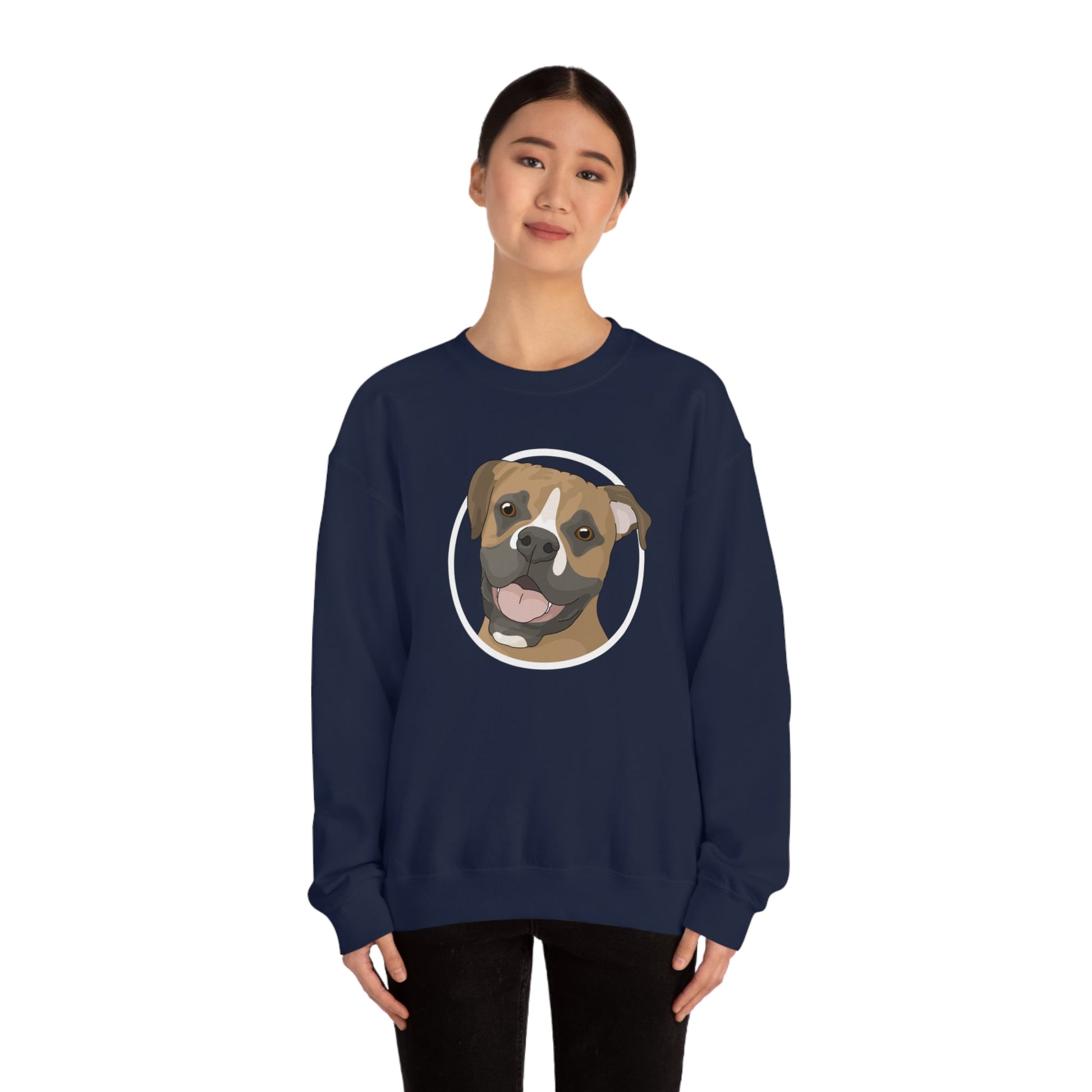 Boxer Circle | Crewneck Sweatshirt - Detezi Designs-23830513541044764063