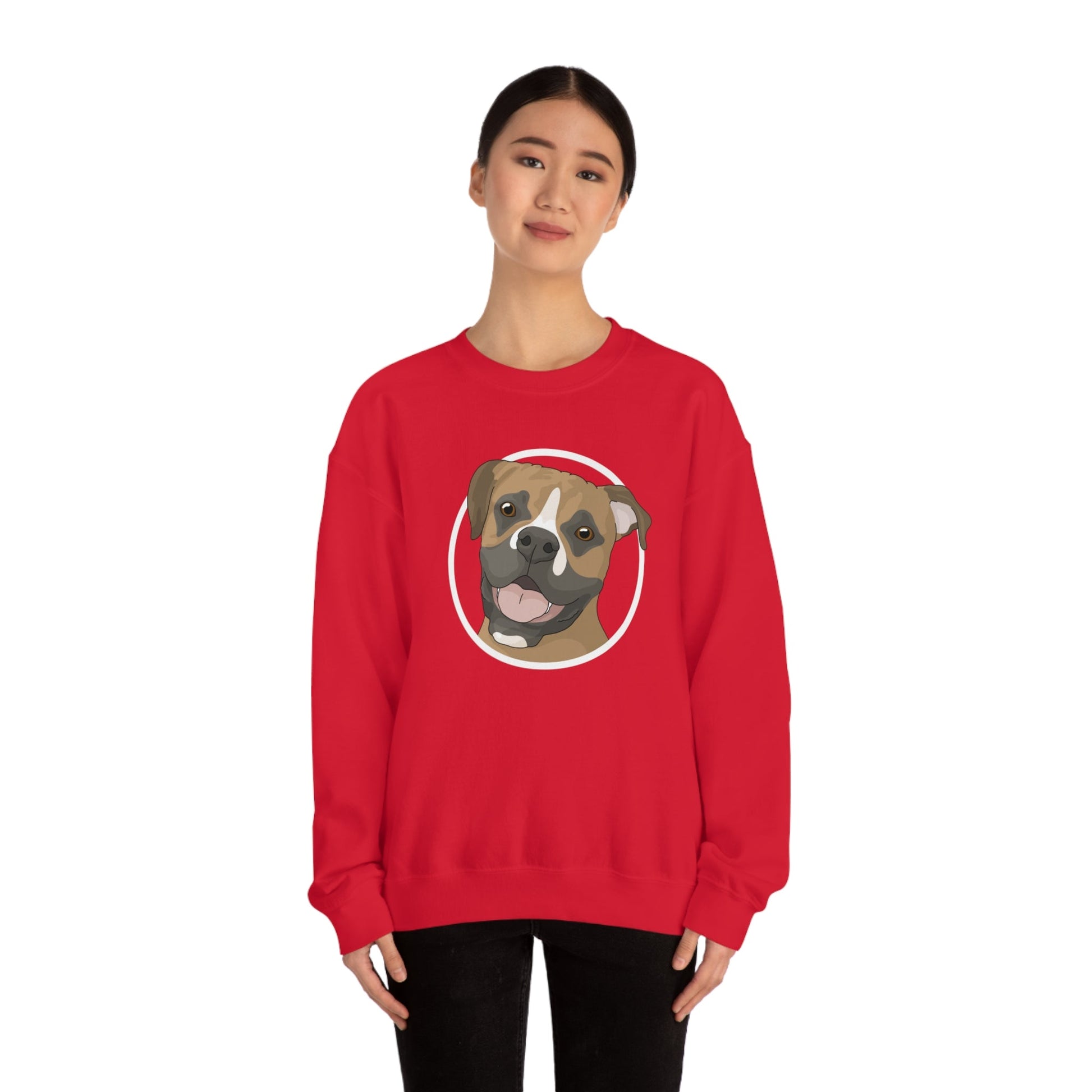 Boxer Circle | Crewneck Sweatshirt - Detezi Designs-23830513541044764063