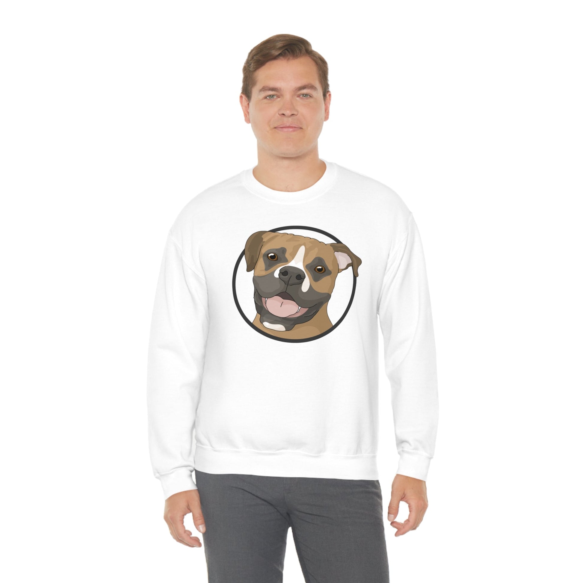 Boxer Circle | Crewneck Sweatshirt - Detezi Designs-23830513541044764063