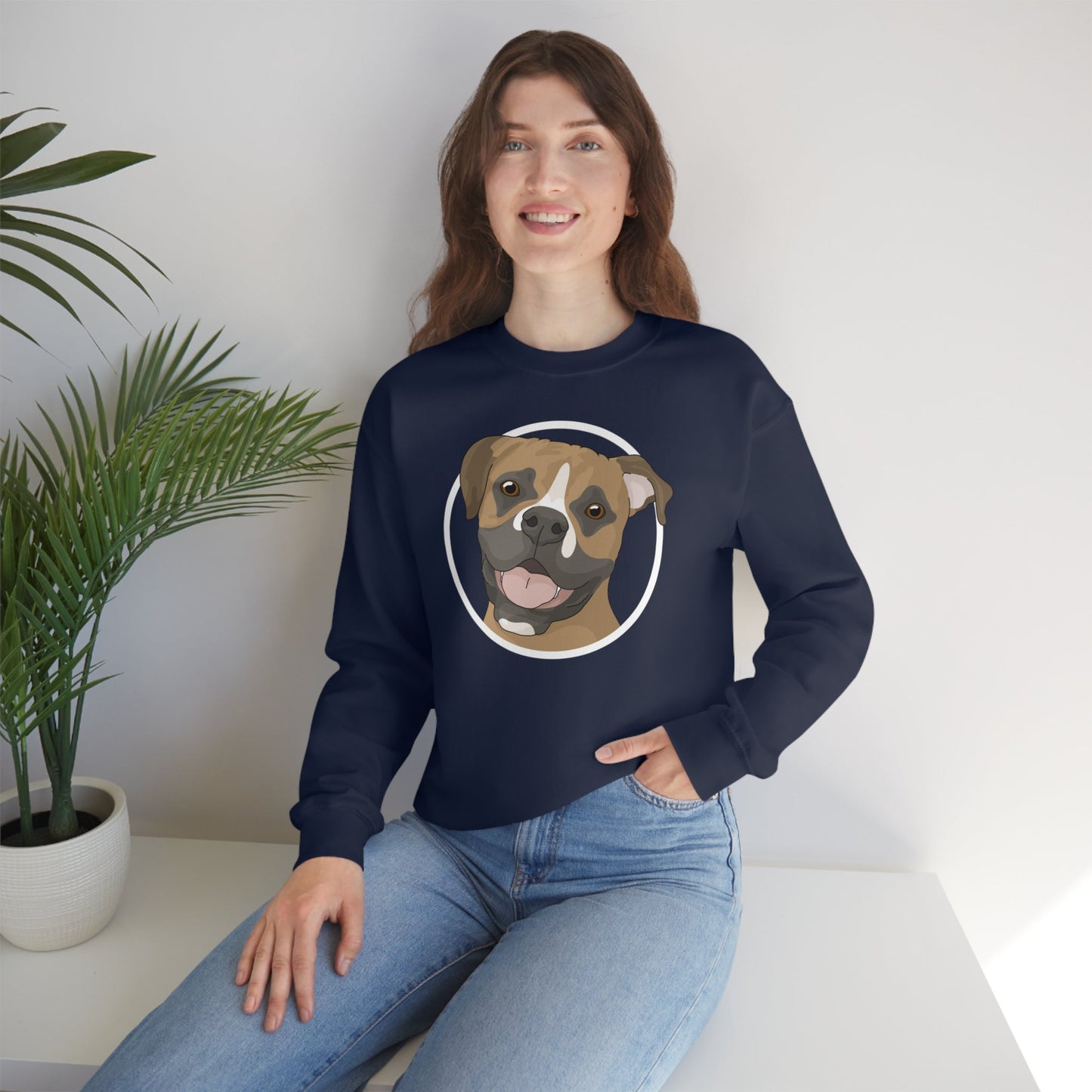 Boxer Circle | Crewneck Sweatshirt - Detezi Designs-23830513541044764063