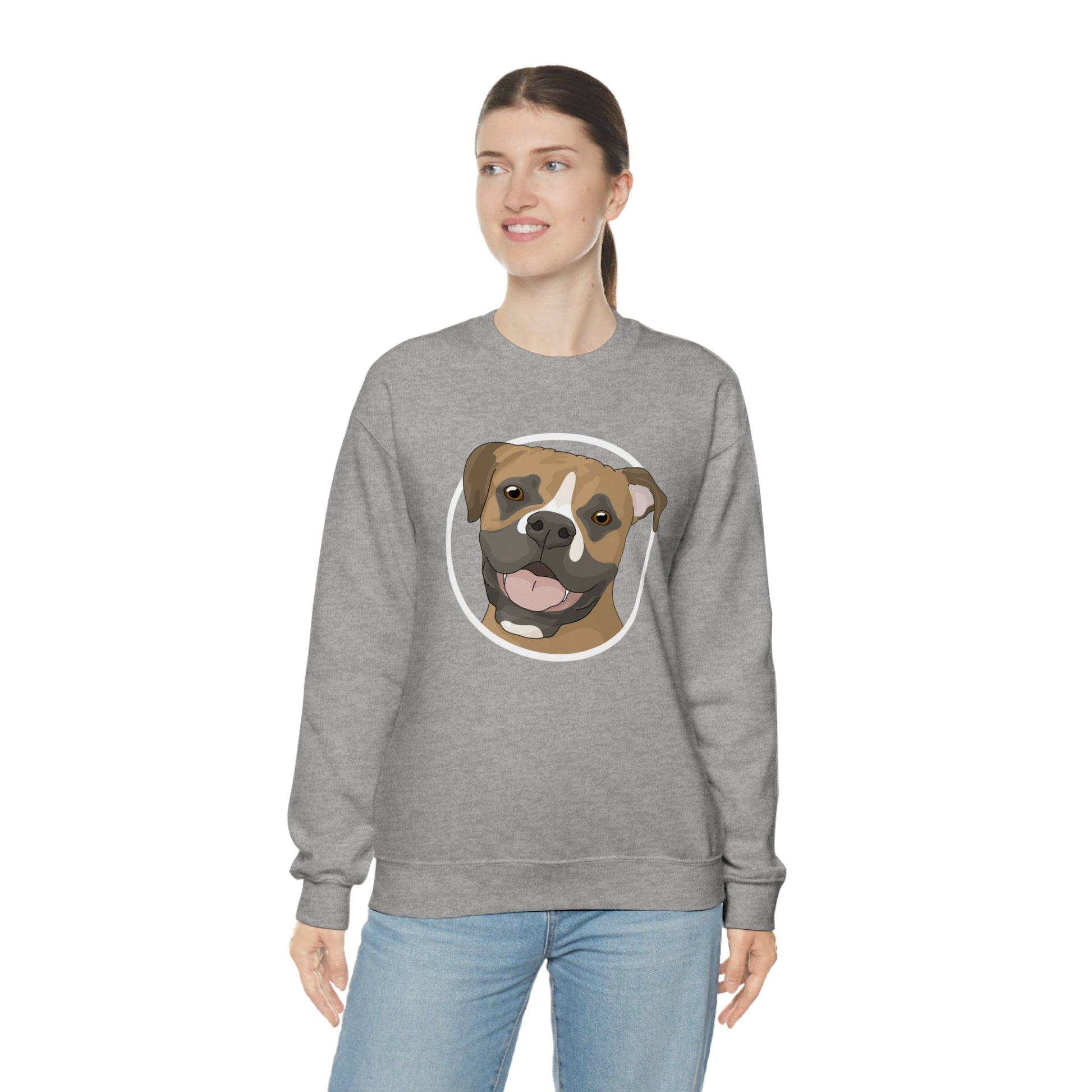 Boxer Circle | Crewneck Sweatshirt - Detezi Designs-23830513541044764063