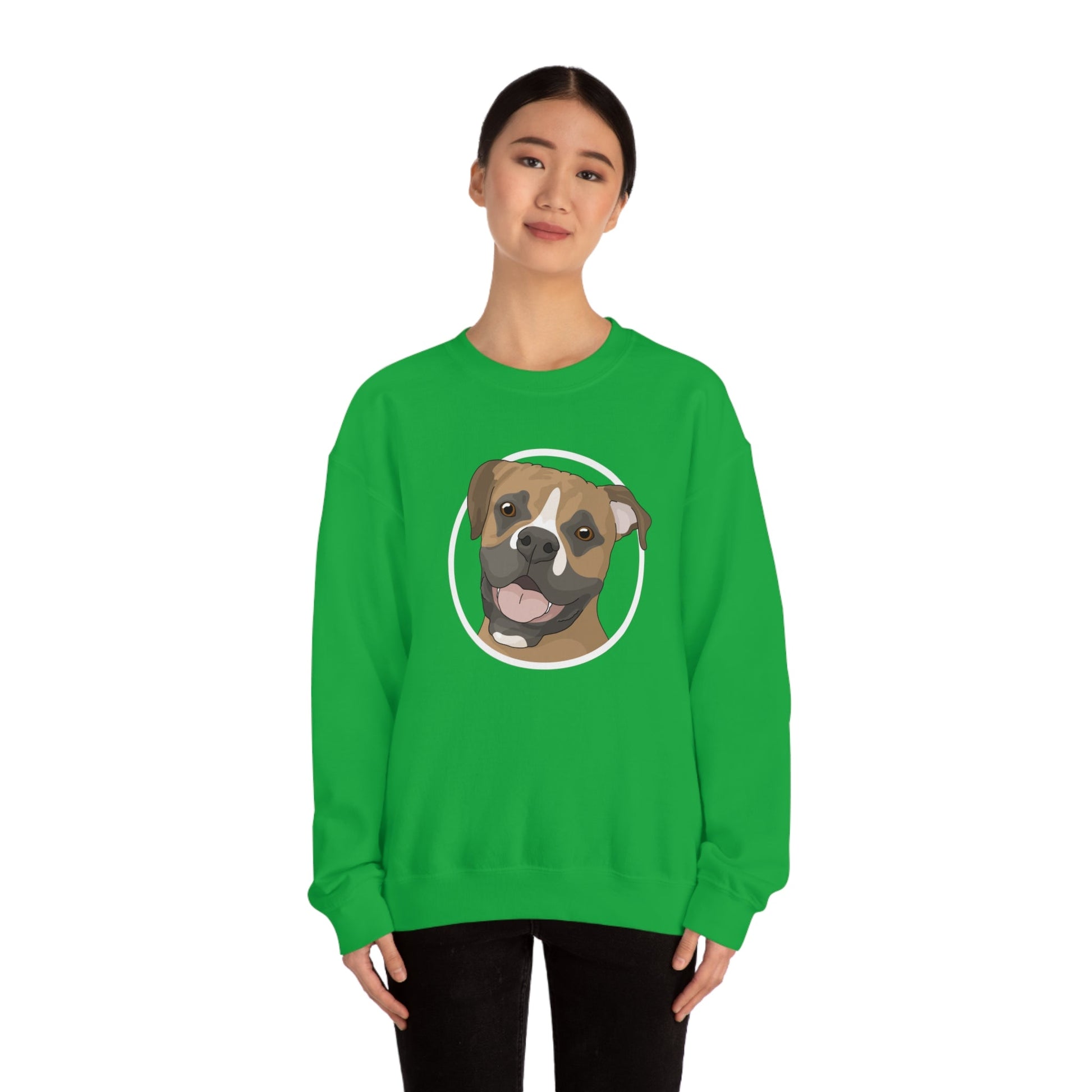 Boxer Circle | Crewneck Sweatshirt - Detezi Designs-23830513541044764063