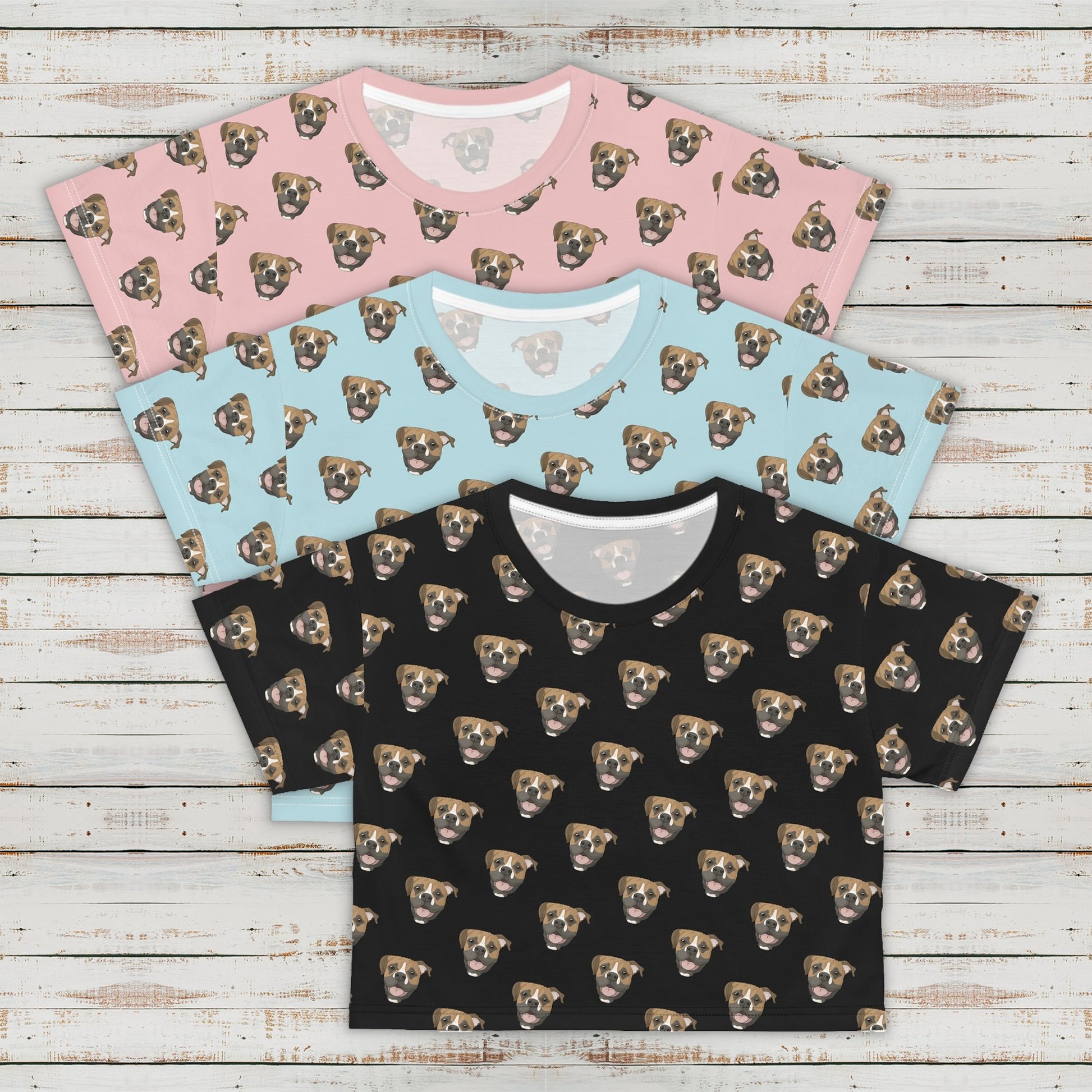 Boxer Faces | Crop Tee - Detezi Designs-GR001