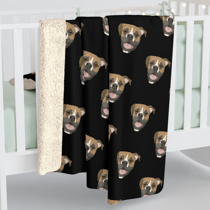 Boxer | Sherpa Fleece Blanket - Detezi Designs-17499526324202034296