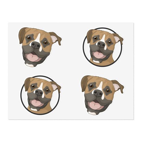 Boxer | Sticker Sheet - Detezi Designs-21035048813320466034