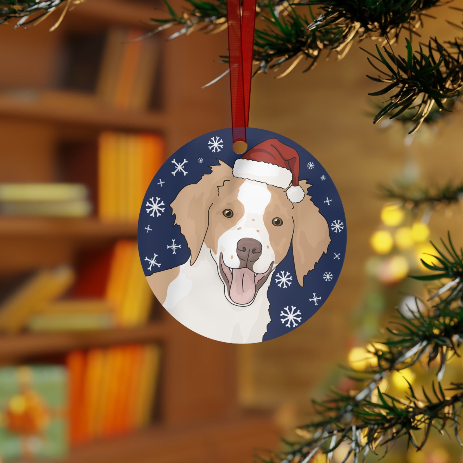 Brittany Spaniel | 2023 Holiday Ornament - Detezi Designs-30235299544413490906