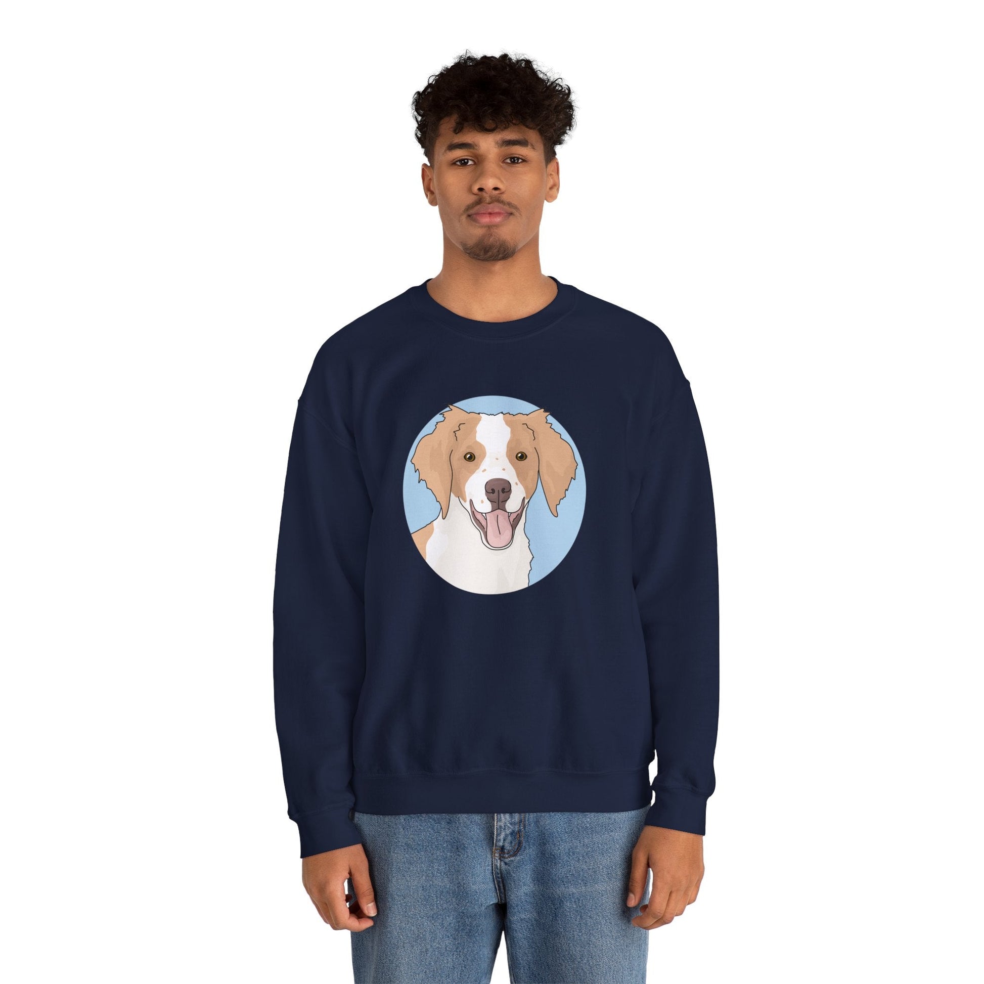 Brittany Spaniel | Crewneck Sweatshirt - Detezi Designs-16566687012348144419