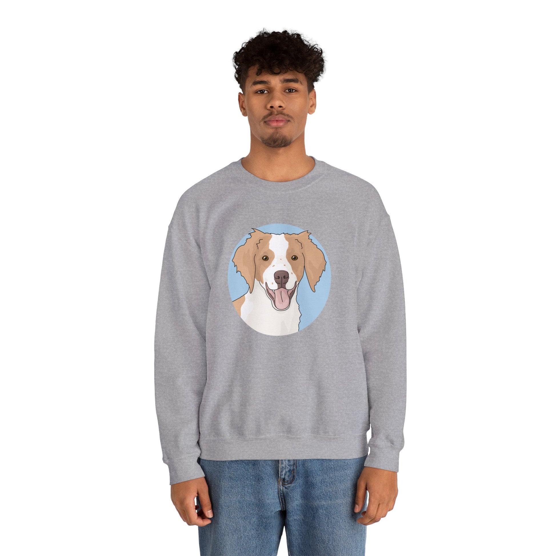 Brittany Spaniel | Crewneck Sweatshirt - Detezi Designs-16566687012348144419