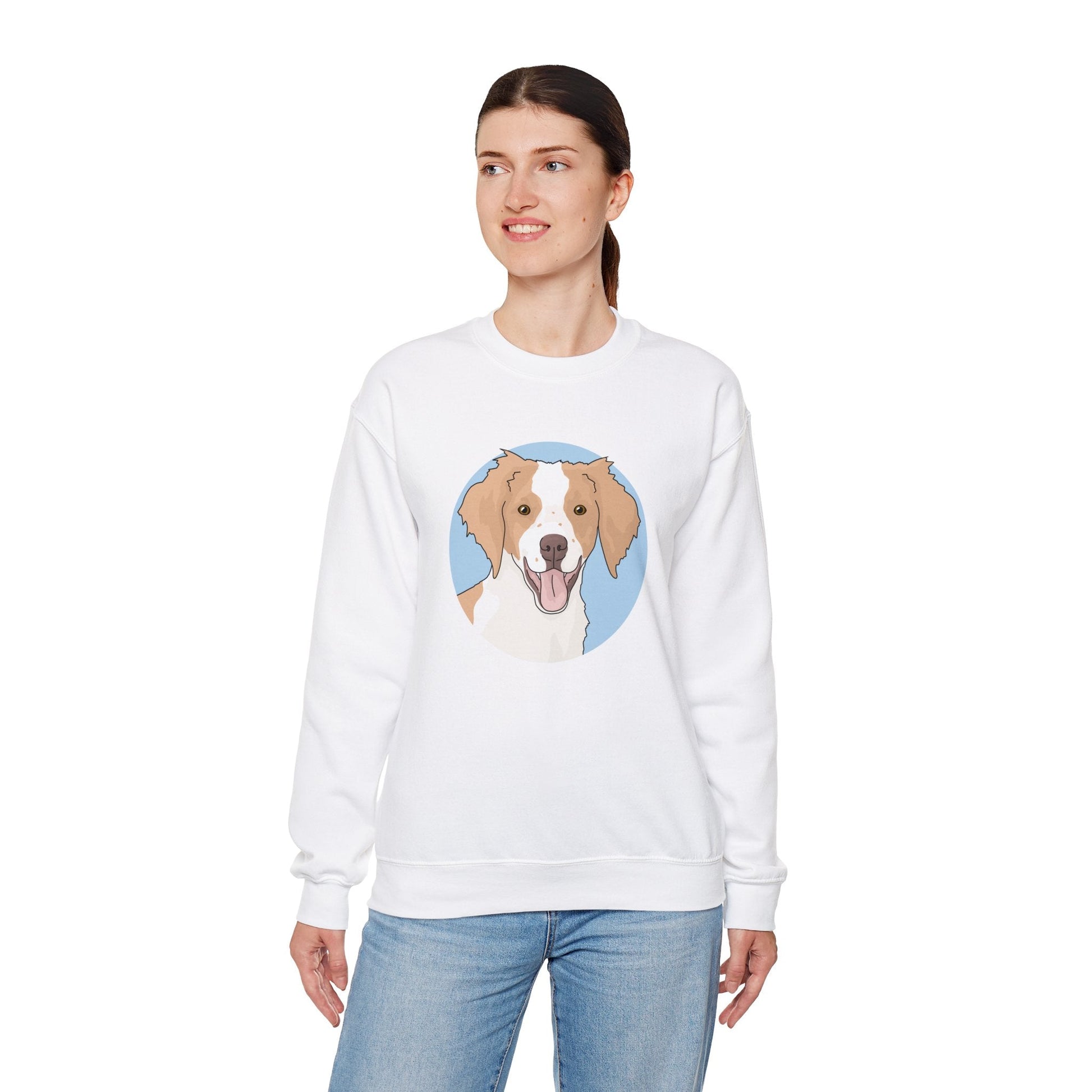 Brittany Spaniel | Crewneck Sweatshirt - Detezi Designs-16566687012348144419