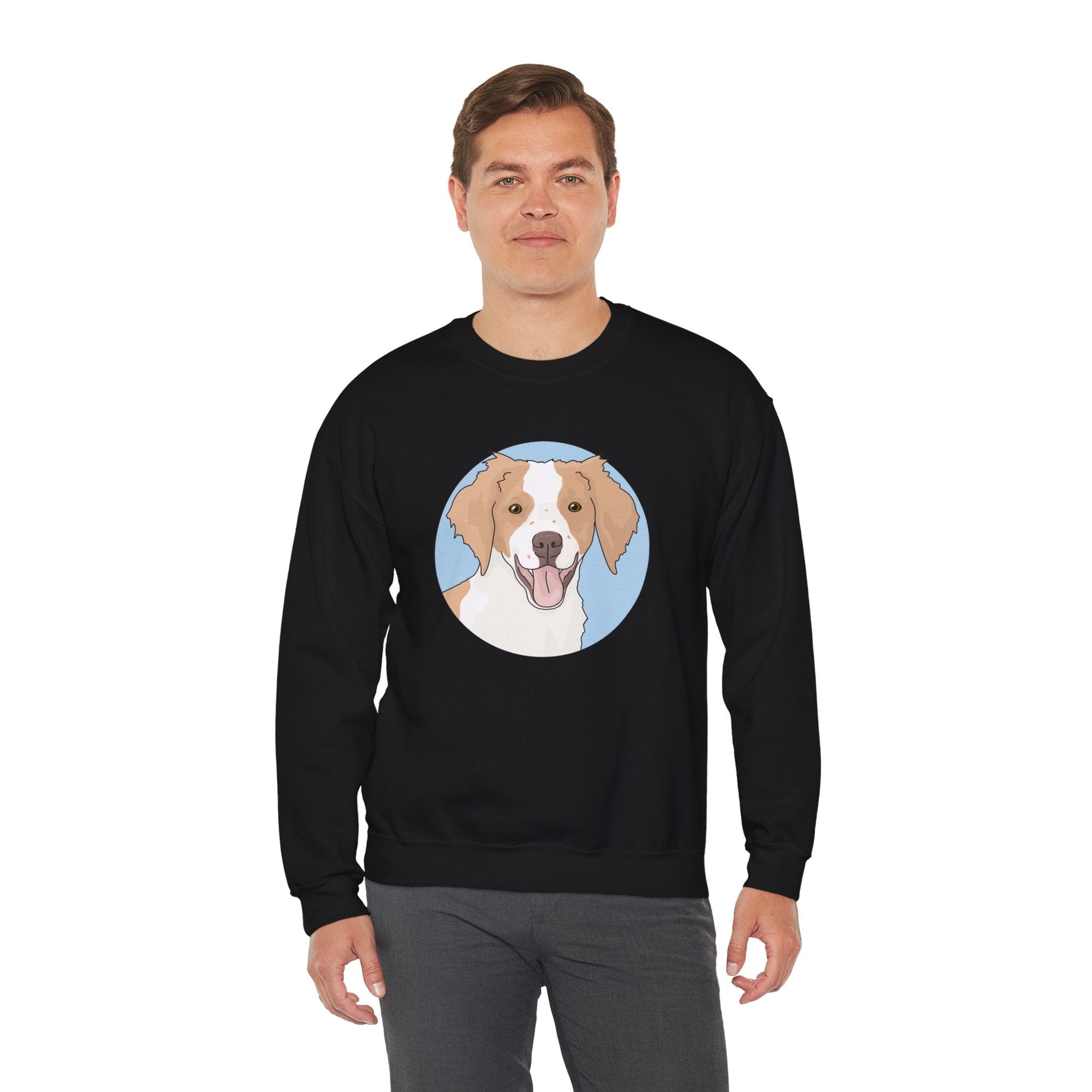 Brittany Spaniel | Crewneck Sweatshirt - Detezi Designs-16566687012348144419