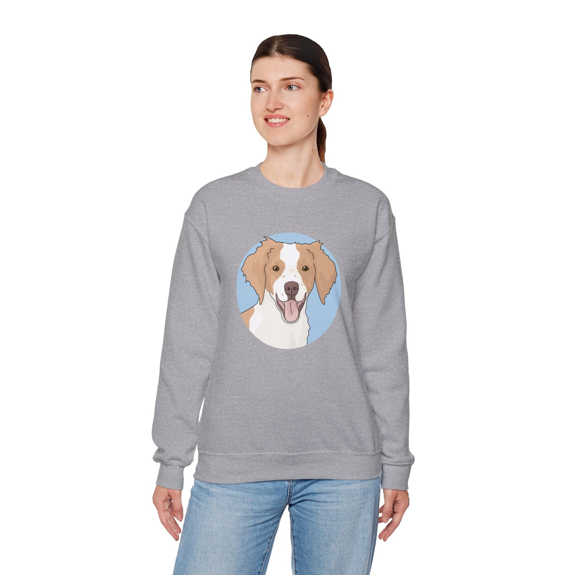 Brittany Spaniel | Crewneck Sweatshirt - Detezi Designs-16566687012348144419