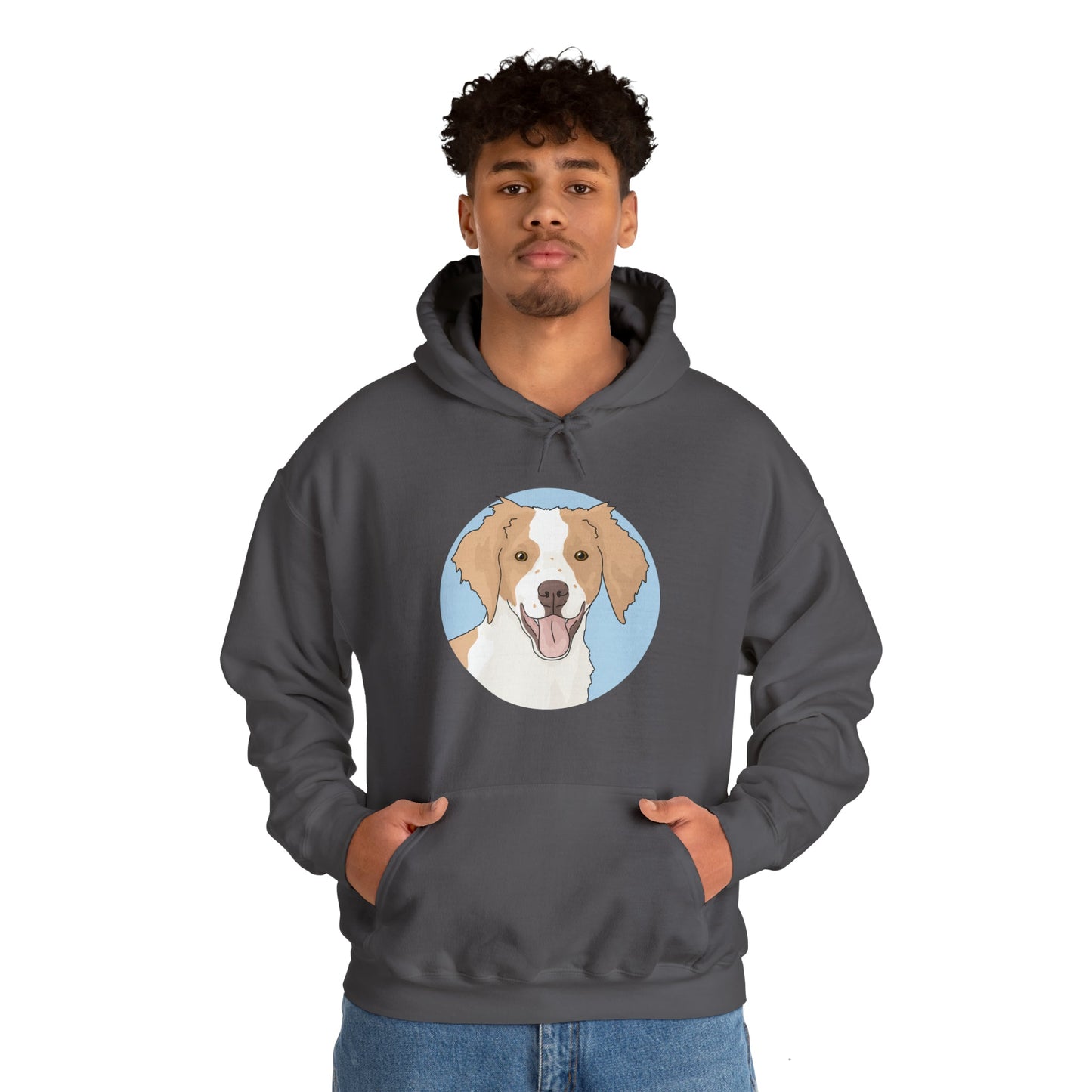 Brittany Spaniel | Hooded Sweatshirt - Detezi Designs-22510220201948170606